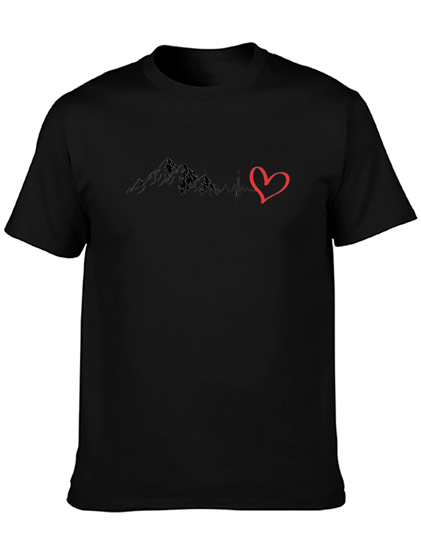 Mountain Heartbeat Graphic T-Shirt - Adventure Ready!