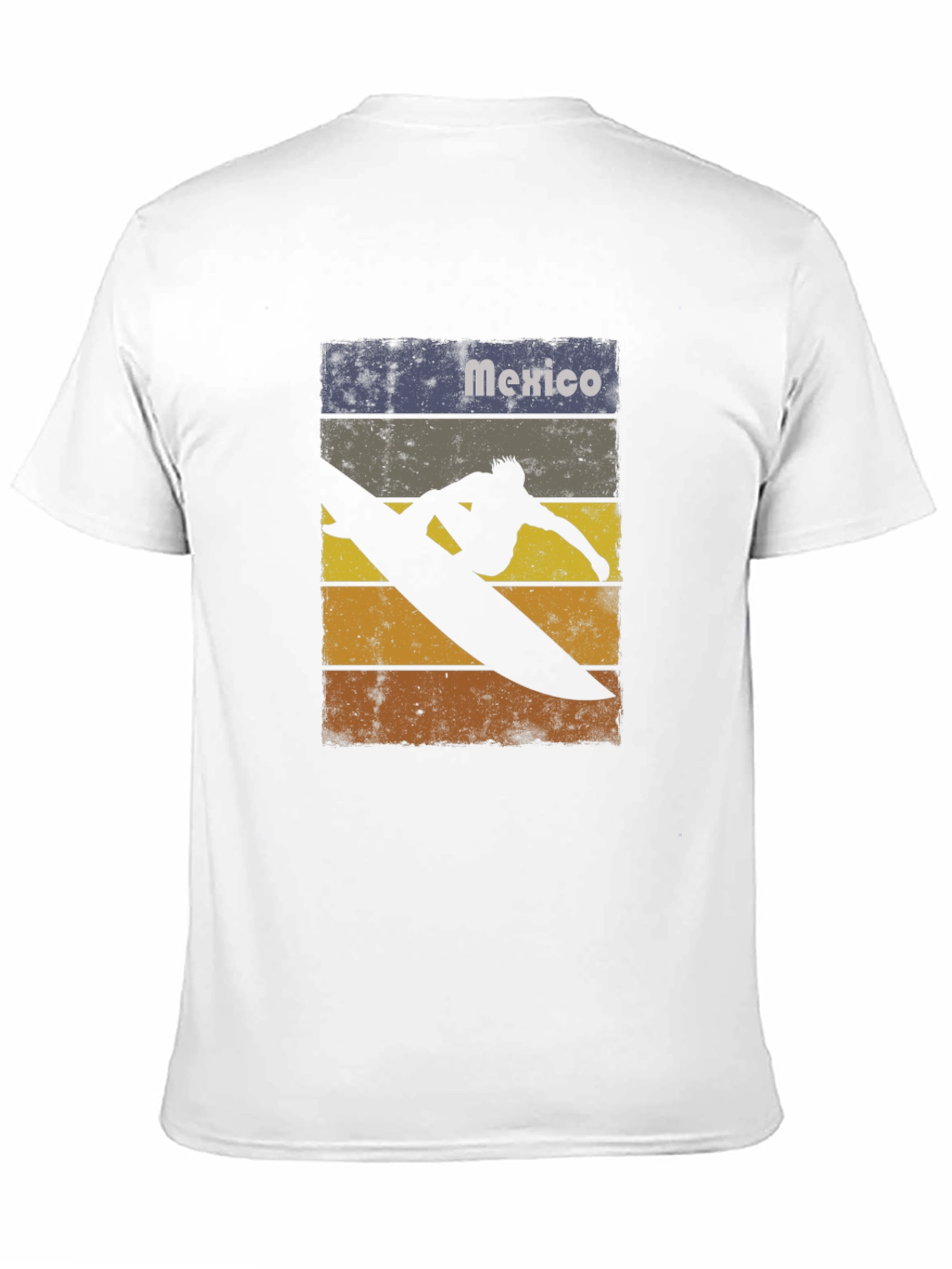 Mexico Surfing T-Shirt - Retro Style Black Tee