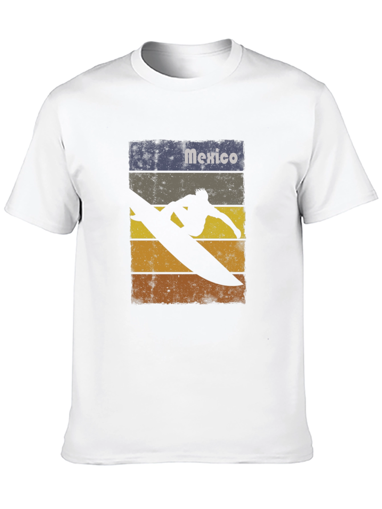 Mexico Surfing T-Shirt - Retro Style Black Tee