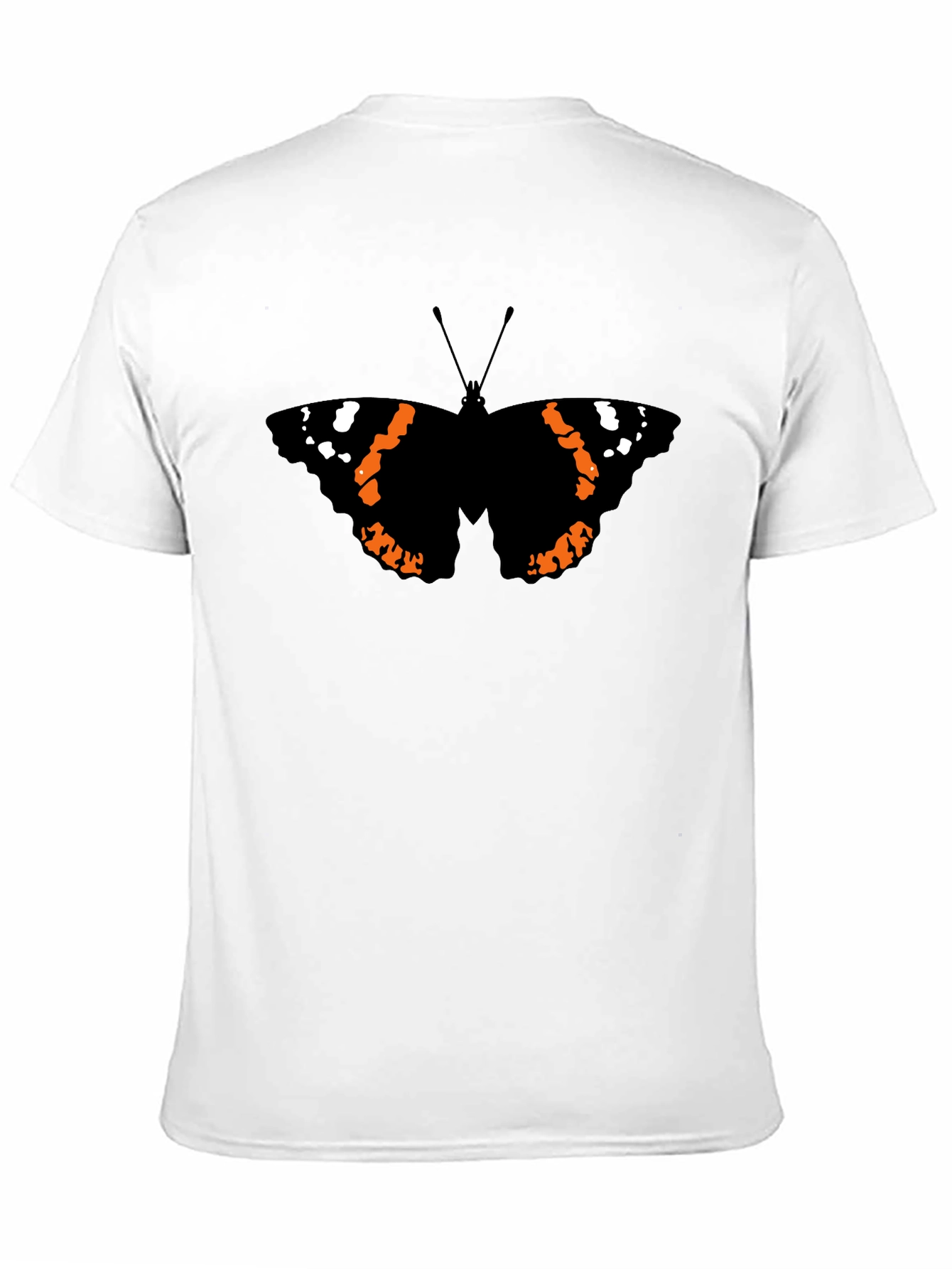 Butterfly Graphic Black T-Shirt Casual Mens Tee