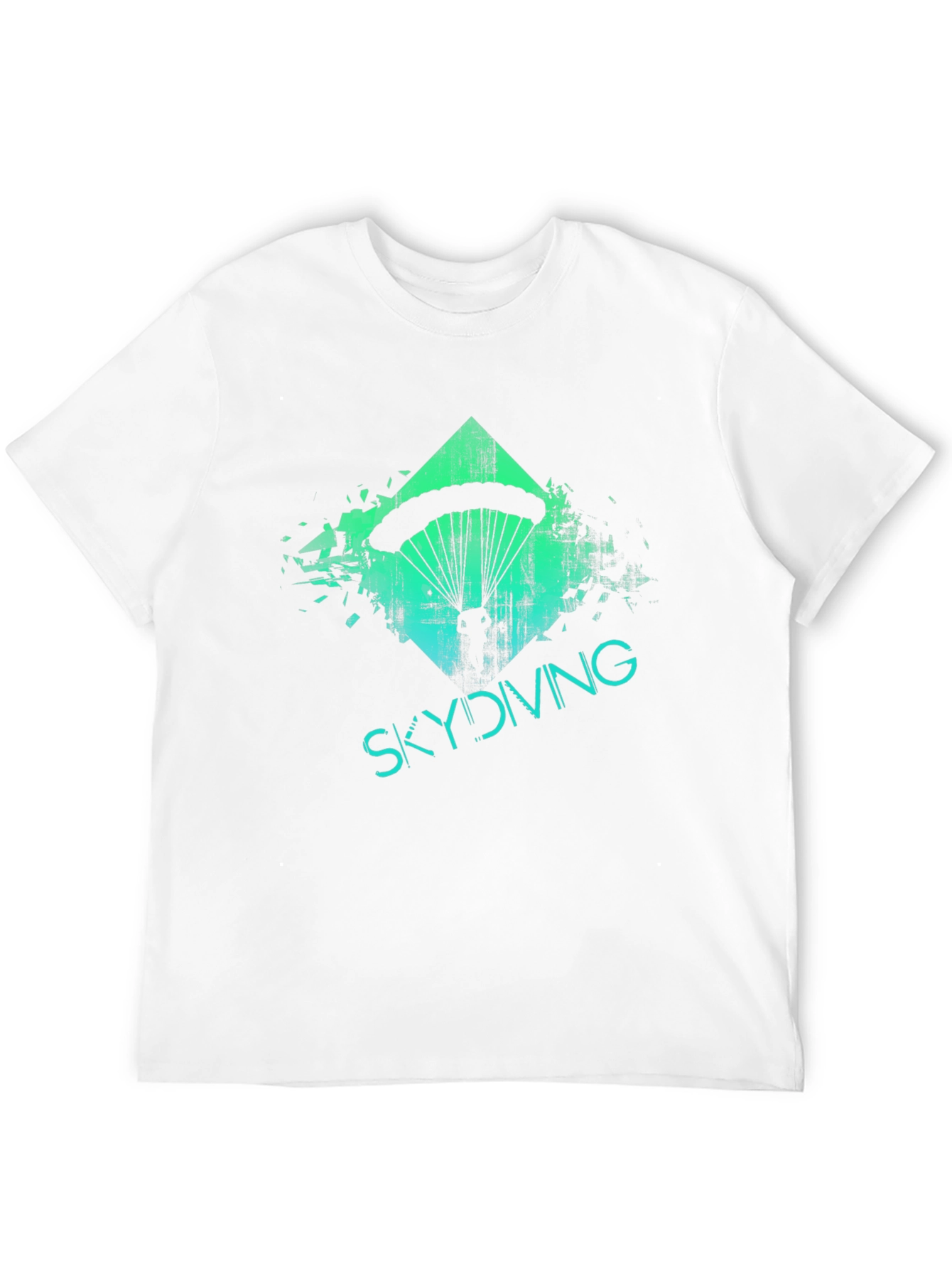 Skydiving Adventure Tee - Black Graphic Print T-Shirt
