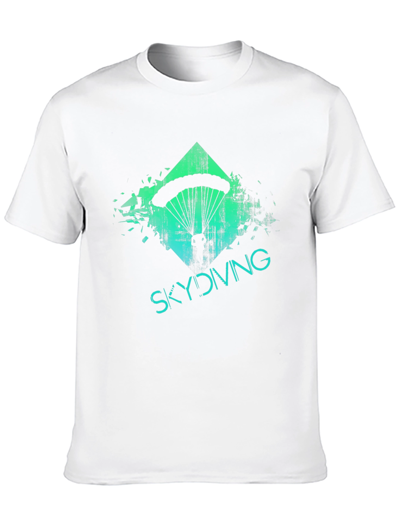 Skydiving Adventure Tee - Black Graphic Print T-Shirt