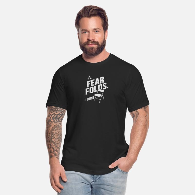 Fear folds gym motivation quote with white text