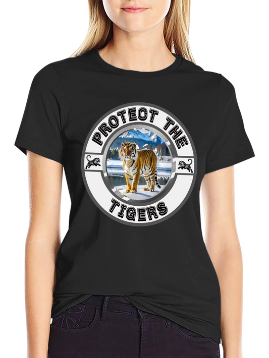 Protect the Tigers Graphic Tee - Wildlife Conservation Shirt