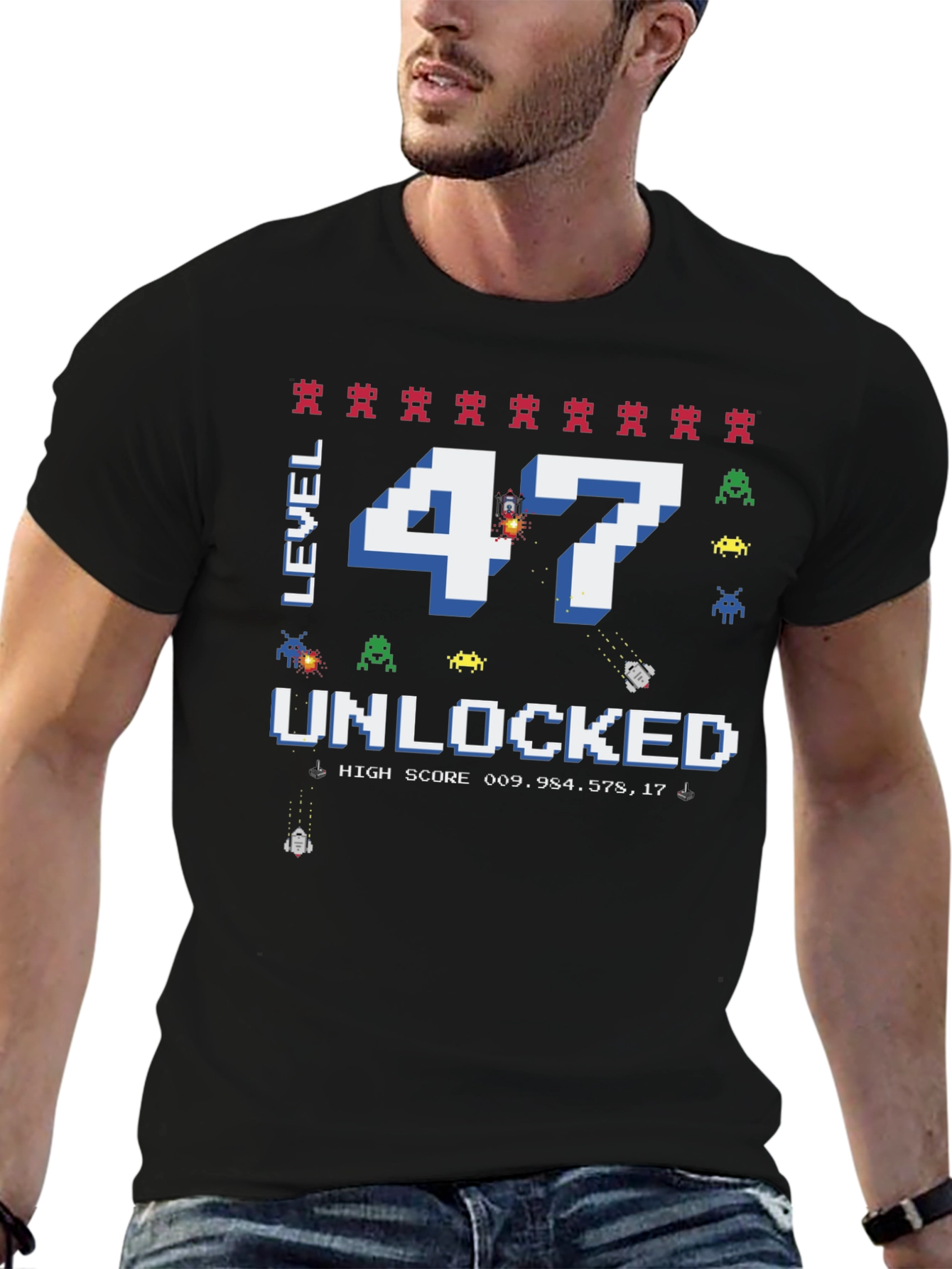 Level 47 Unlocked Gamer T-Shirt