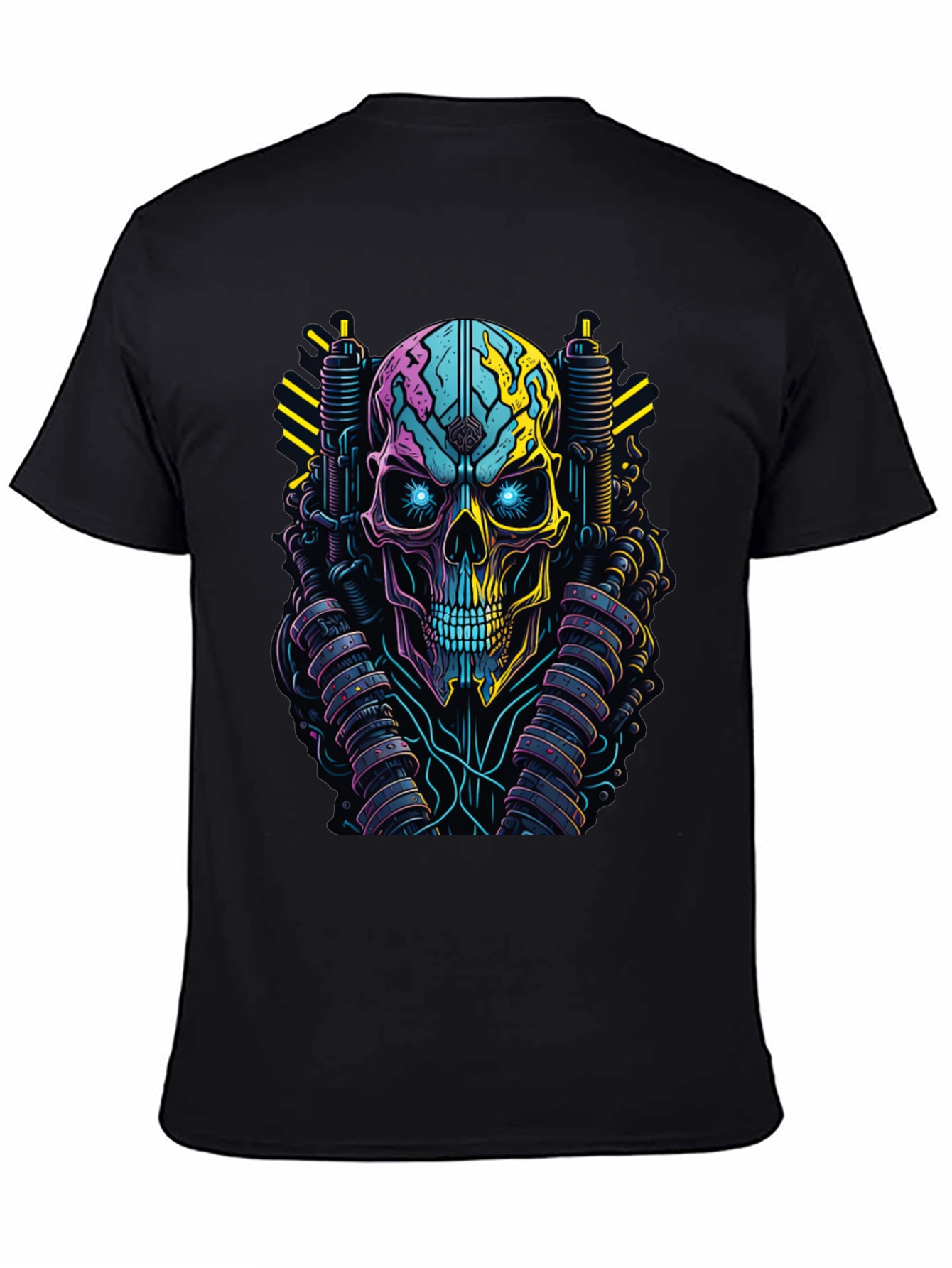 Cyberpunk Skull Graphic Tee - Unique Design