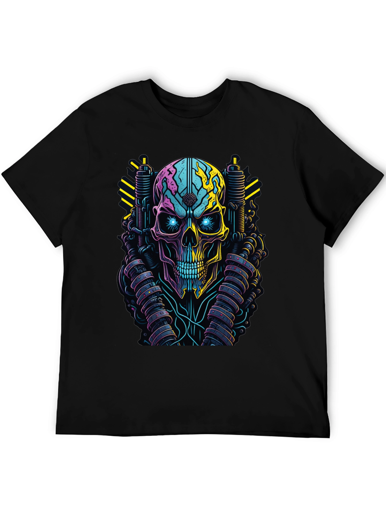 Cyberpunk Skull Graphic Tee - Unique Design