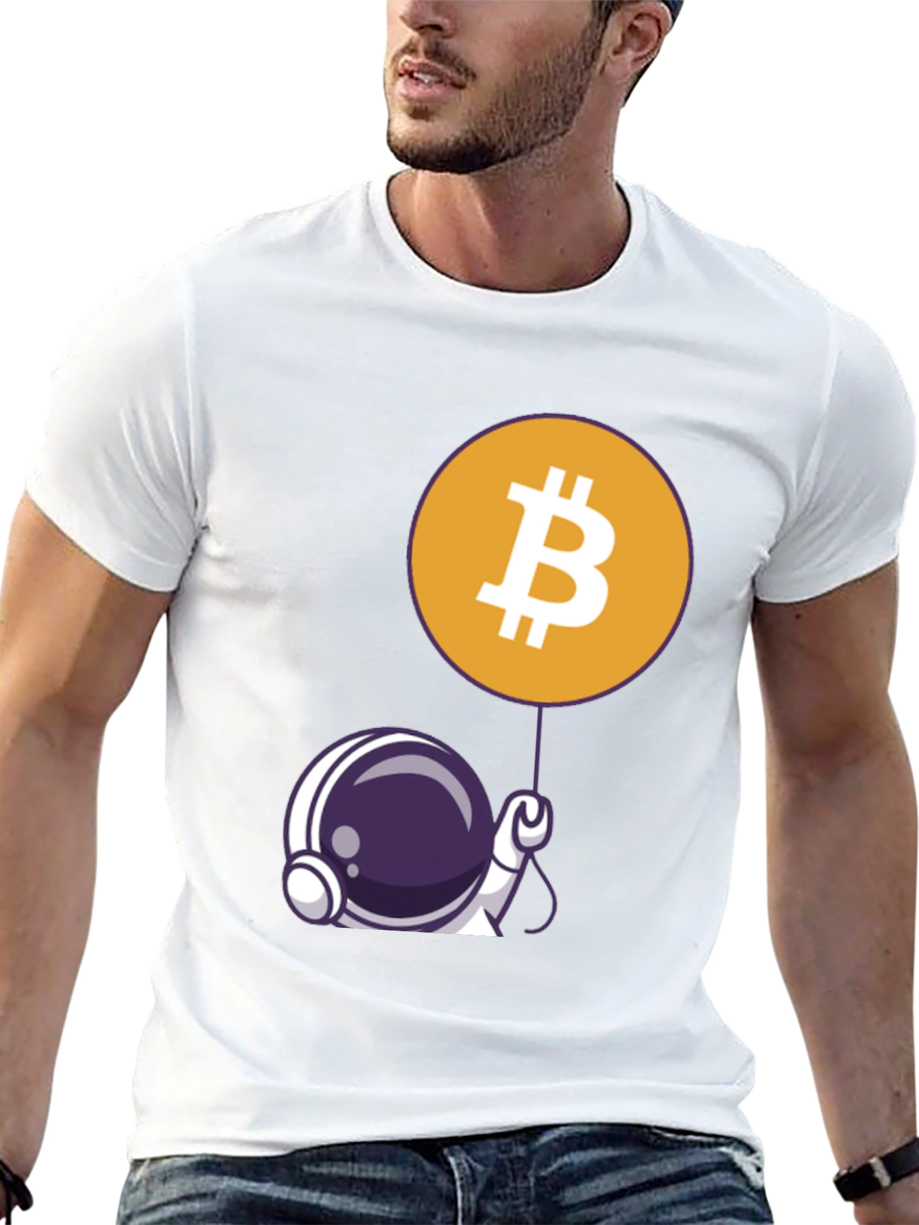 Bitcoin Astronaut Graphic Tee - Crypto T-Shirt