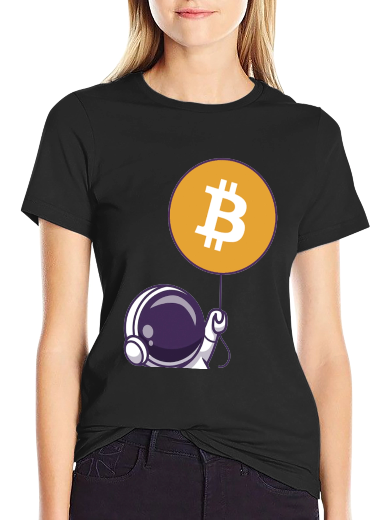 Bitcoin Astronaut Graphic Tee - Crypto T-Shirt