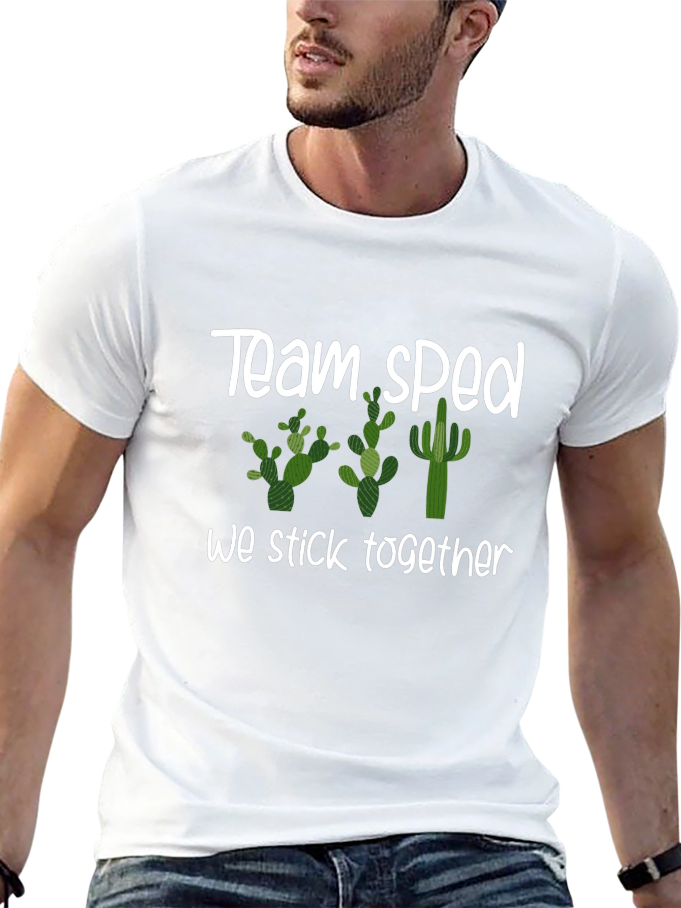 Team Sped Cactus T-Shirt We Stick Together