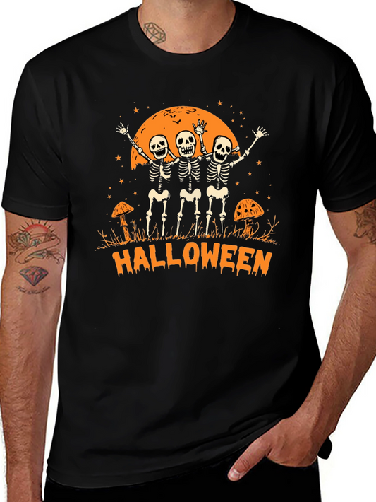 Halloween Skeleton Graphic T-Shirt