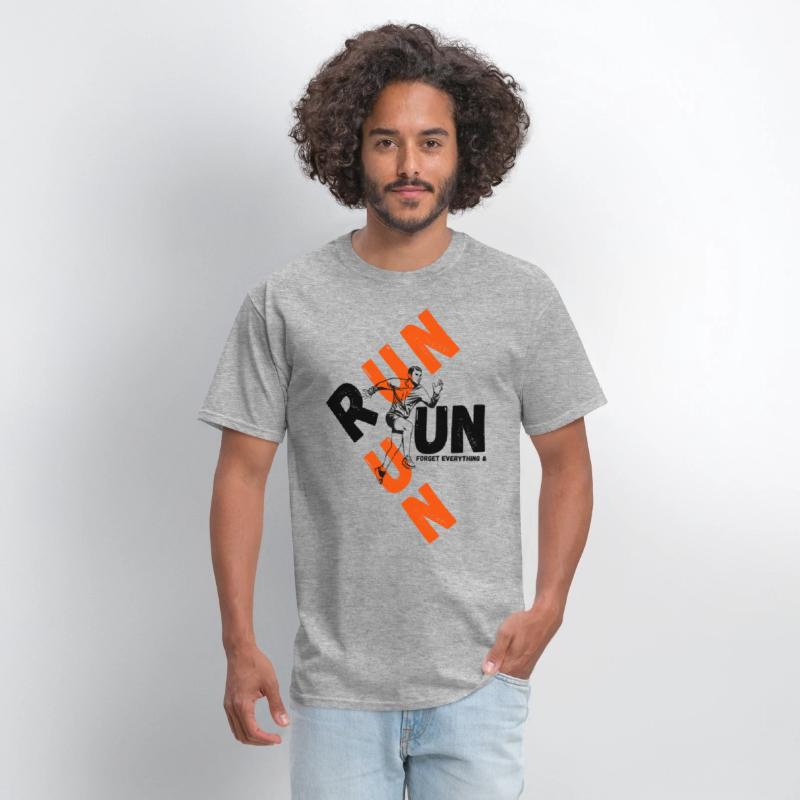 forget everything & run motivational tee shirt
