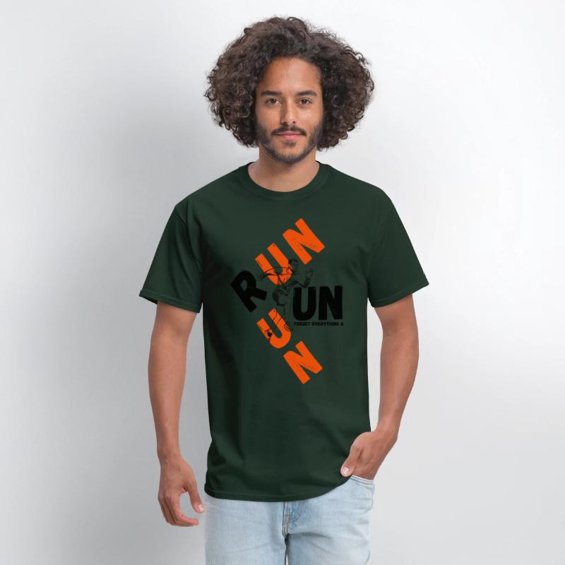 forget everything & run motivational tee shirt