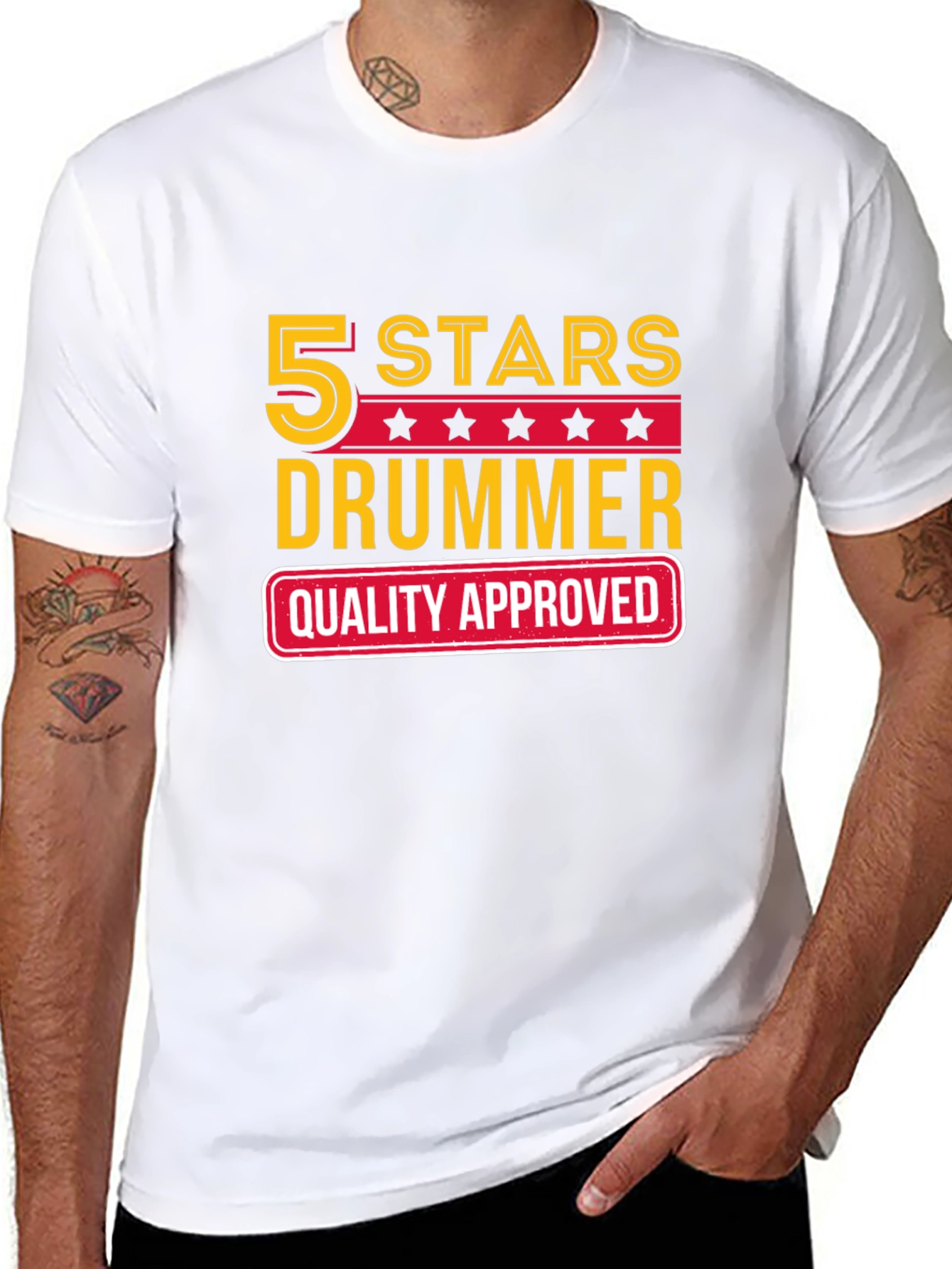 5 Stars Drummer Quality Approved T-Shirt