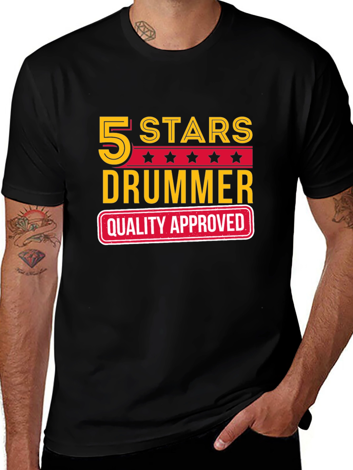 5 Stars Drummer Quality Approved T-Shirt