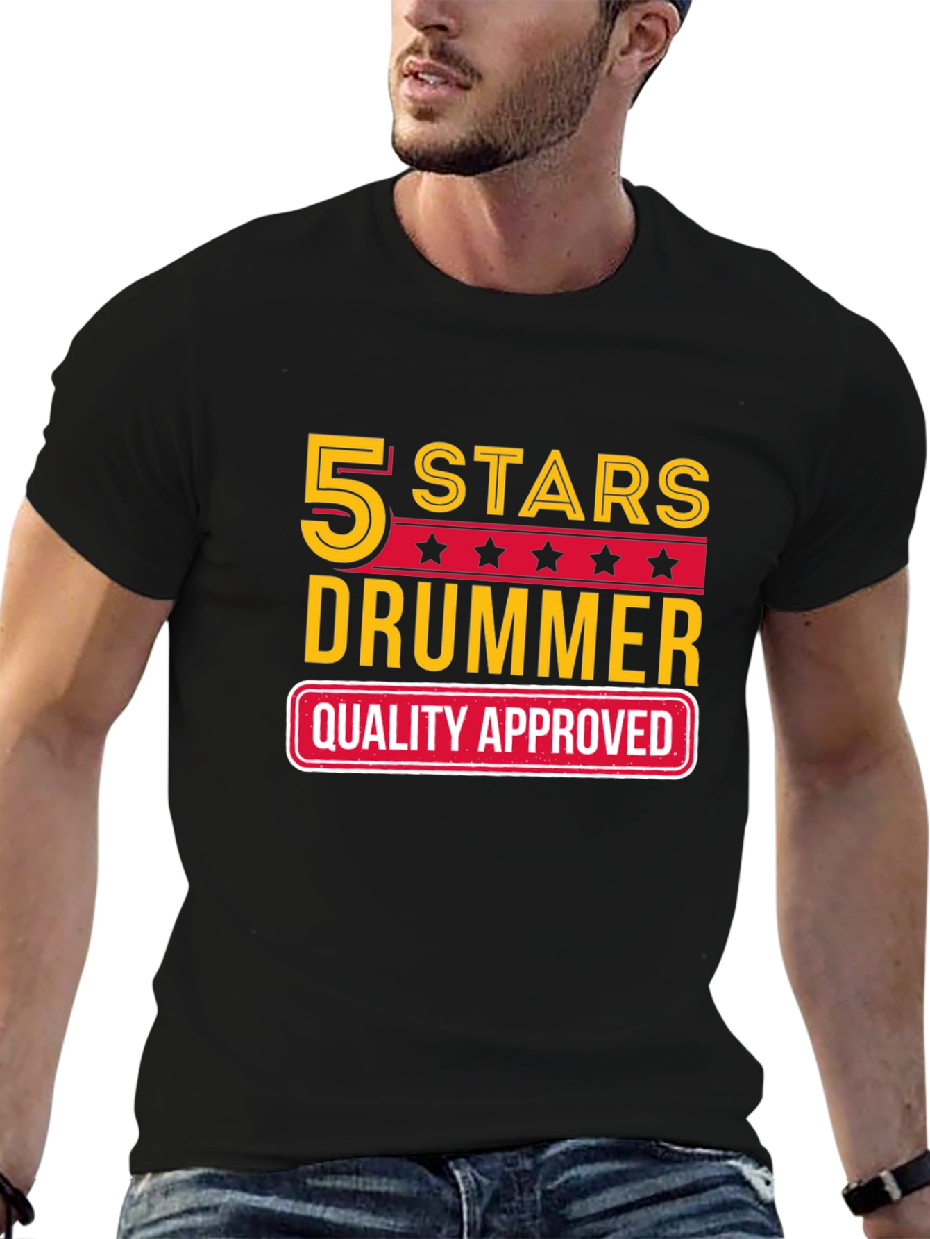 5 Stars Drummer Quality Approved T-Shirt