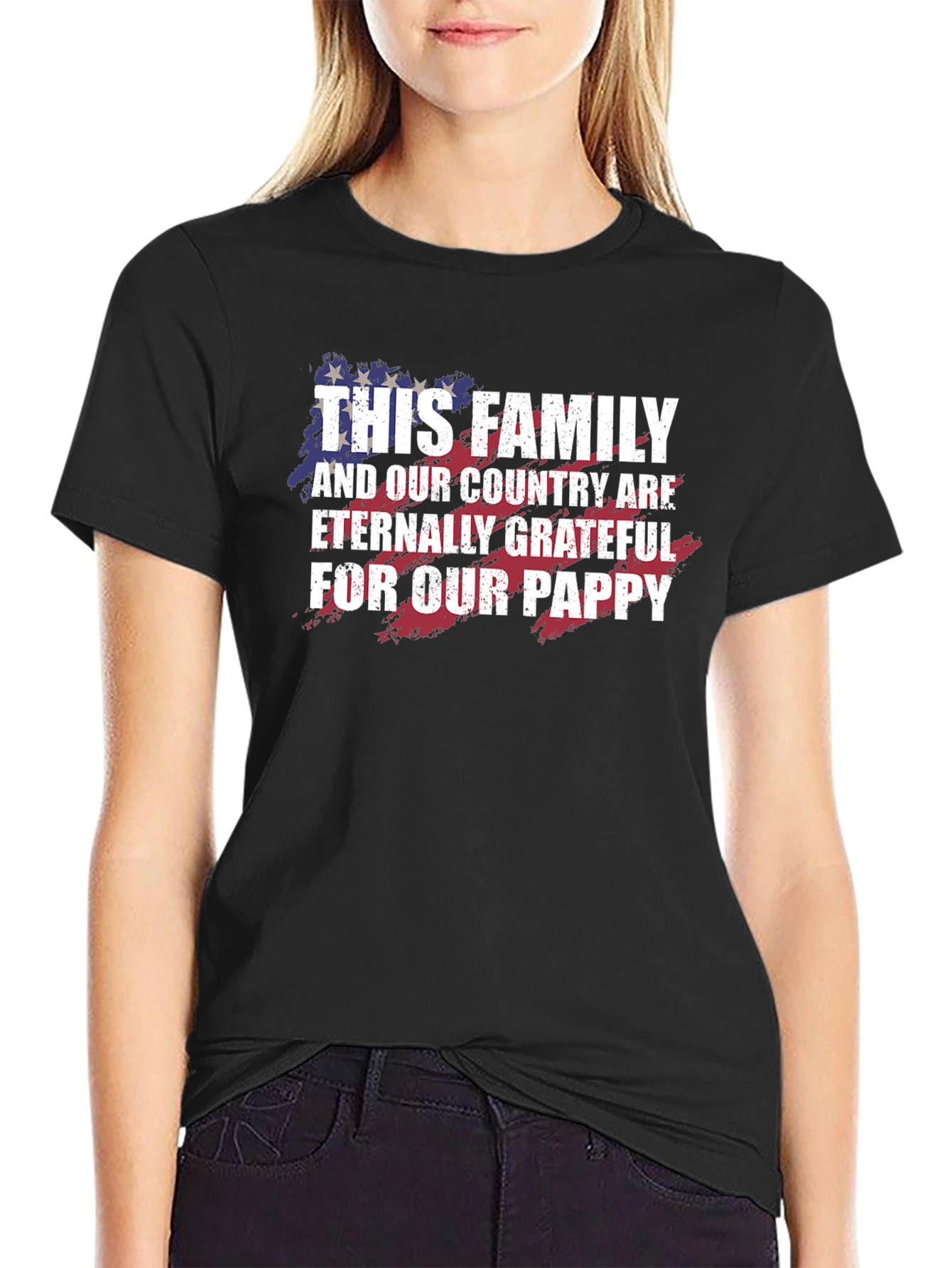 Grateful Family Pappy T-Shirt - Patriotic Gift