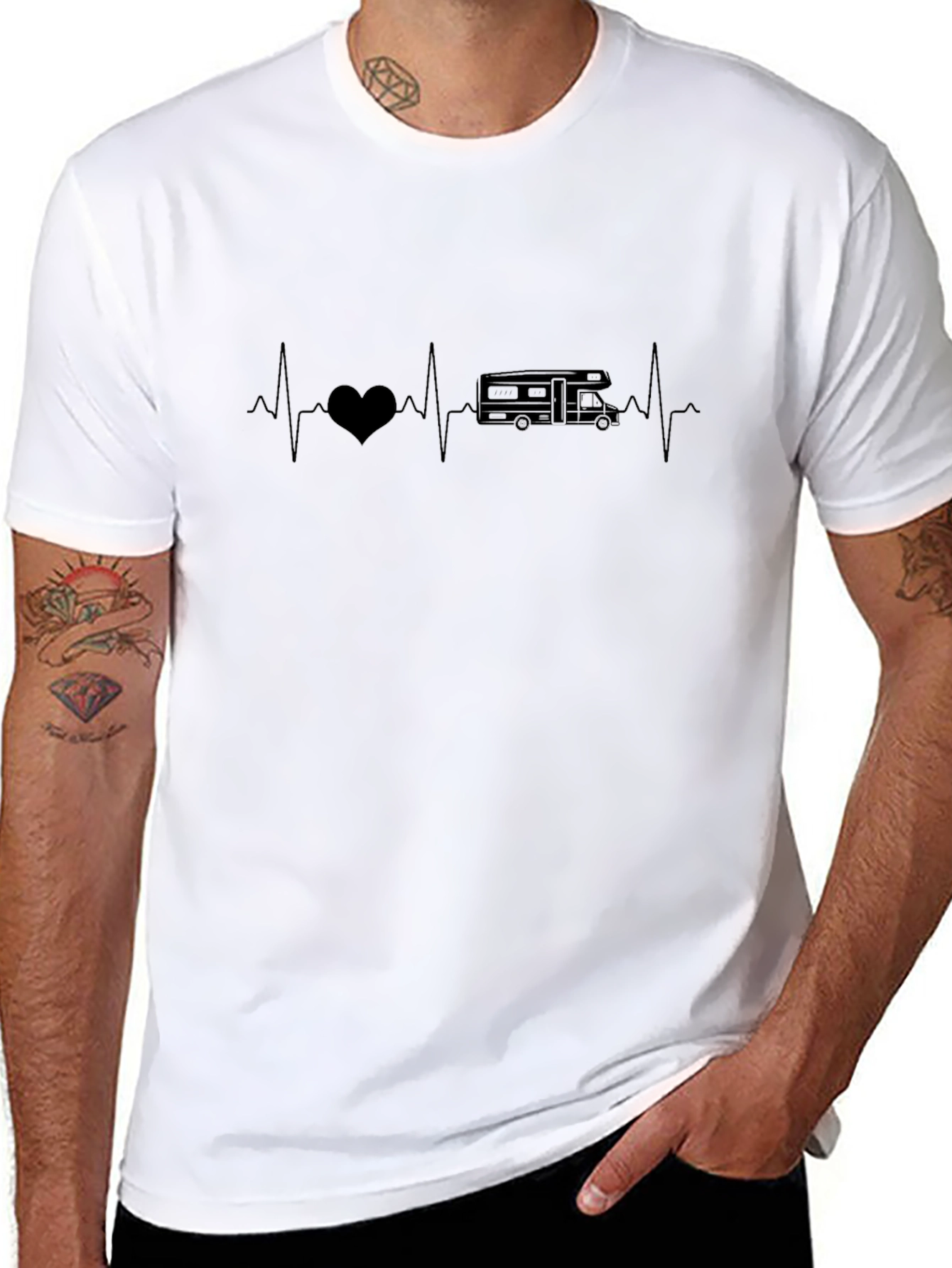 RV Heartbeat T-Shirt - Camping Lover Tee