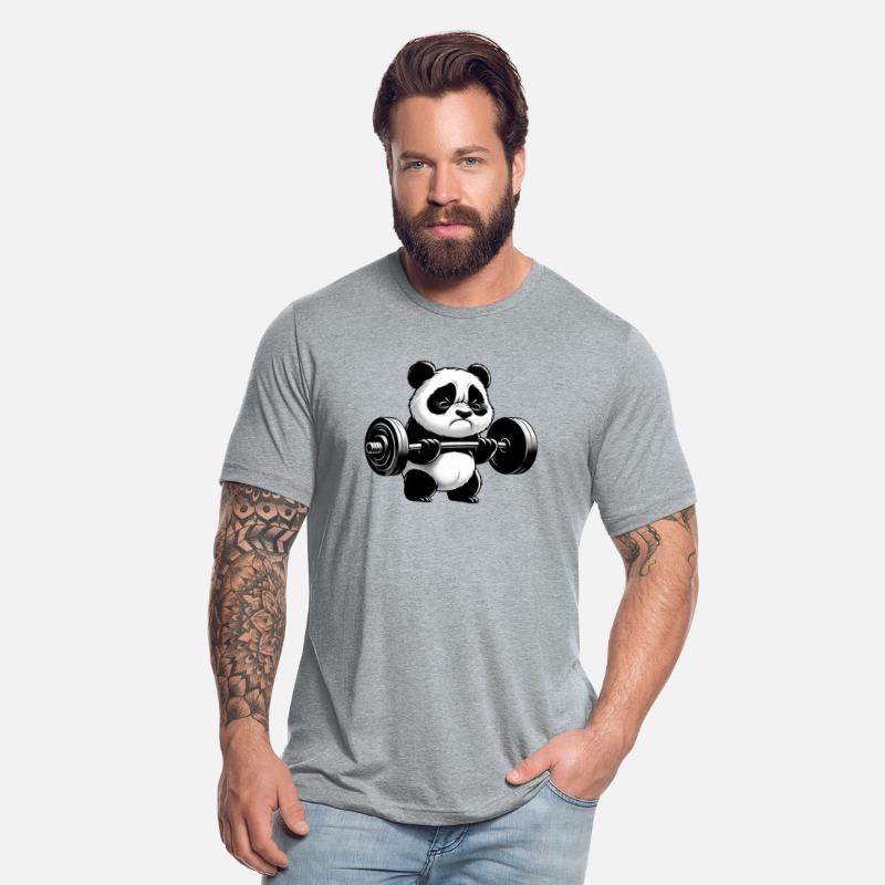 Funny Panda at Strength Training