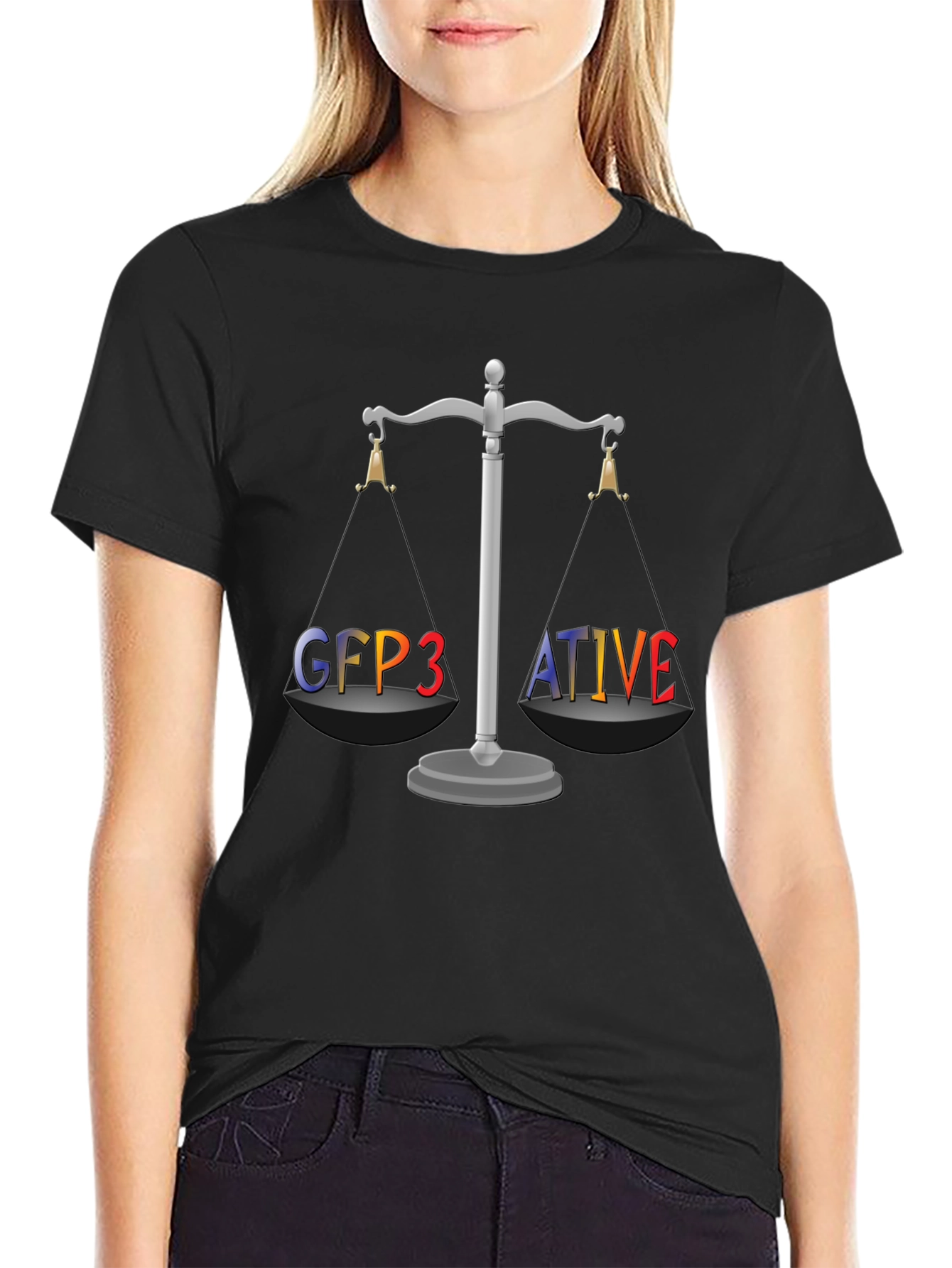 GFP3ATIVE Black Graphic T-Shirt