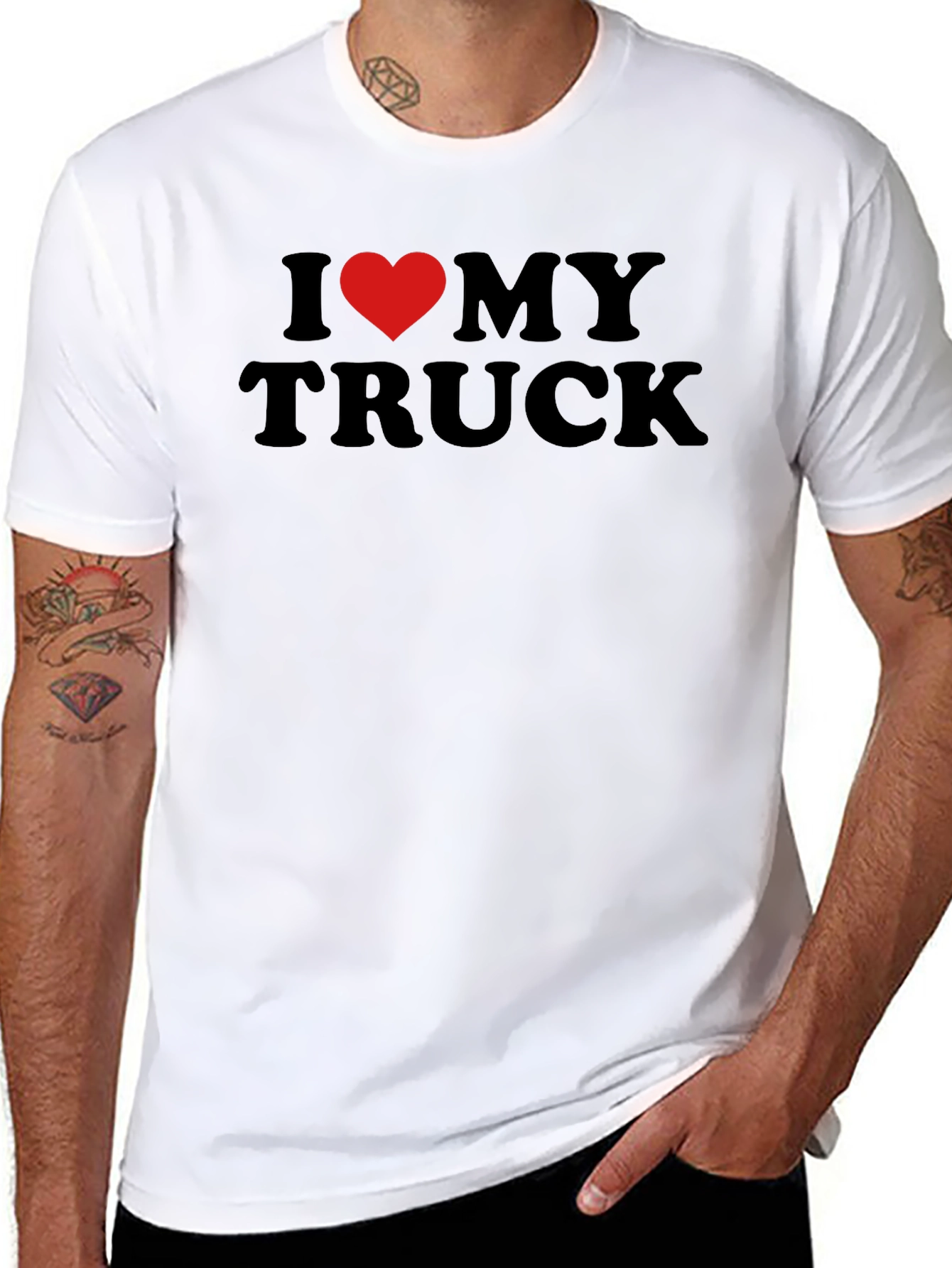 I Heart My Truck Graphic Tee - Black