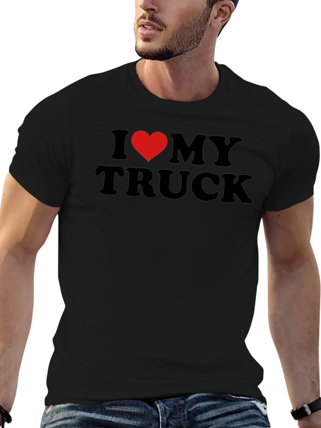 I Heart My Truck Graphic Tee - Black
