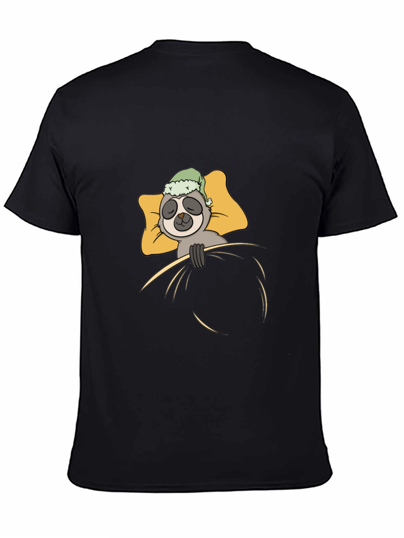 Sloth Sleeping in Bed Graphic T-Shirt