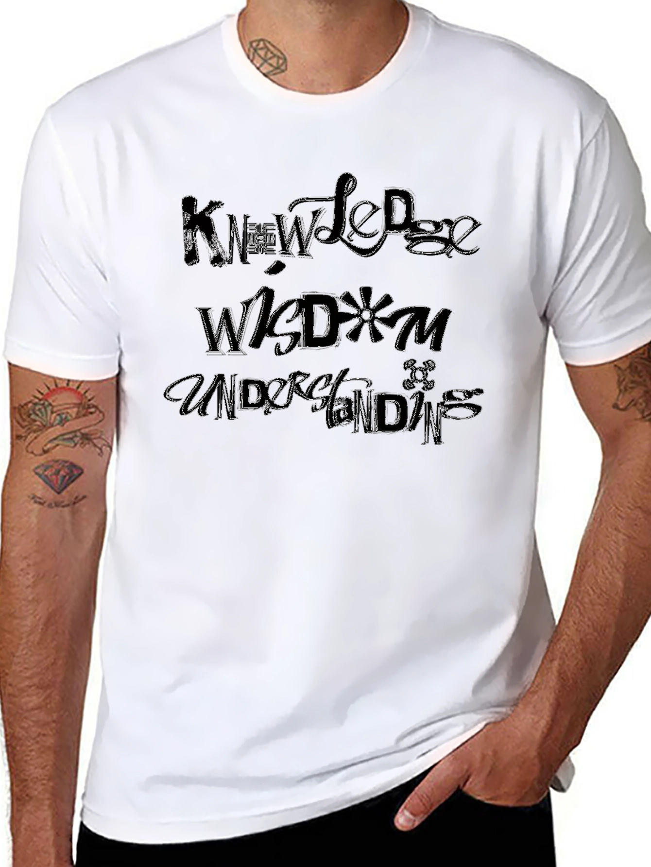 Knowledge Wisdom and Understanding Black T-Shirt