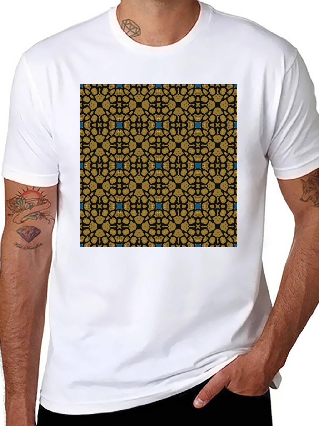 Geometric Pattern T-Shirt - Stylish Everyday Wear