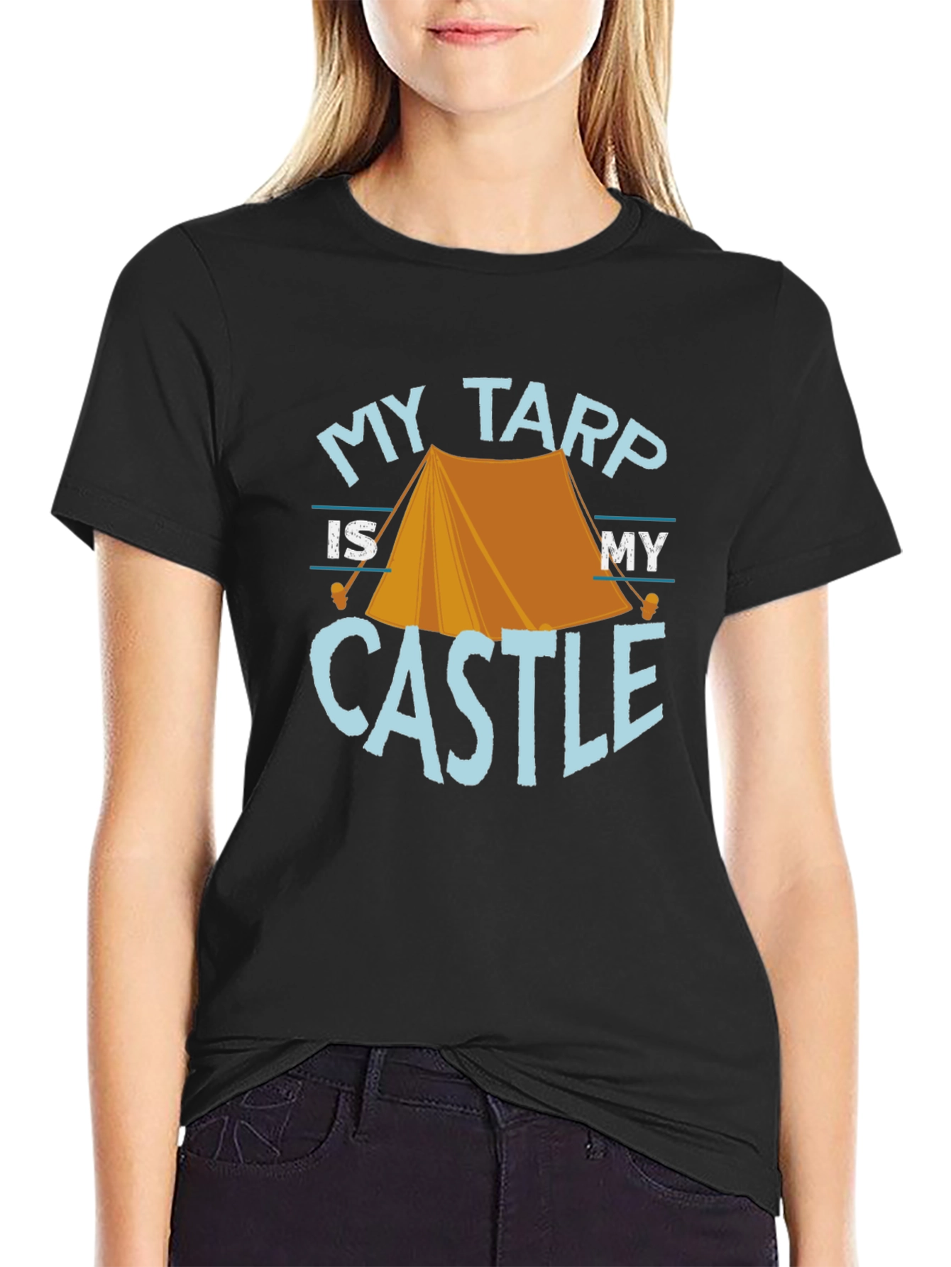 My Tarp Is My Castle Camping Graphic Tee