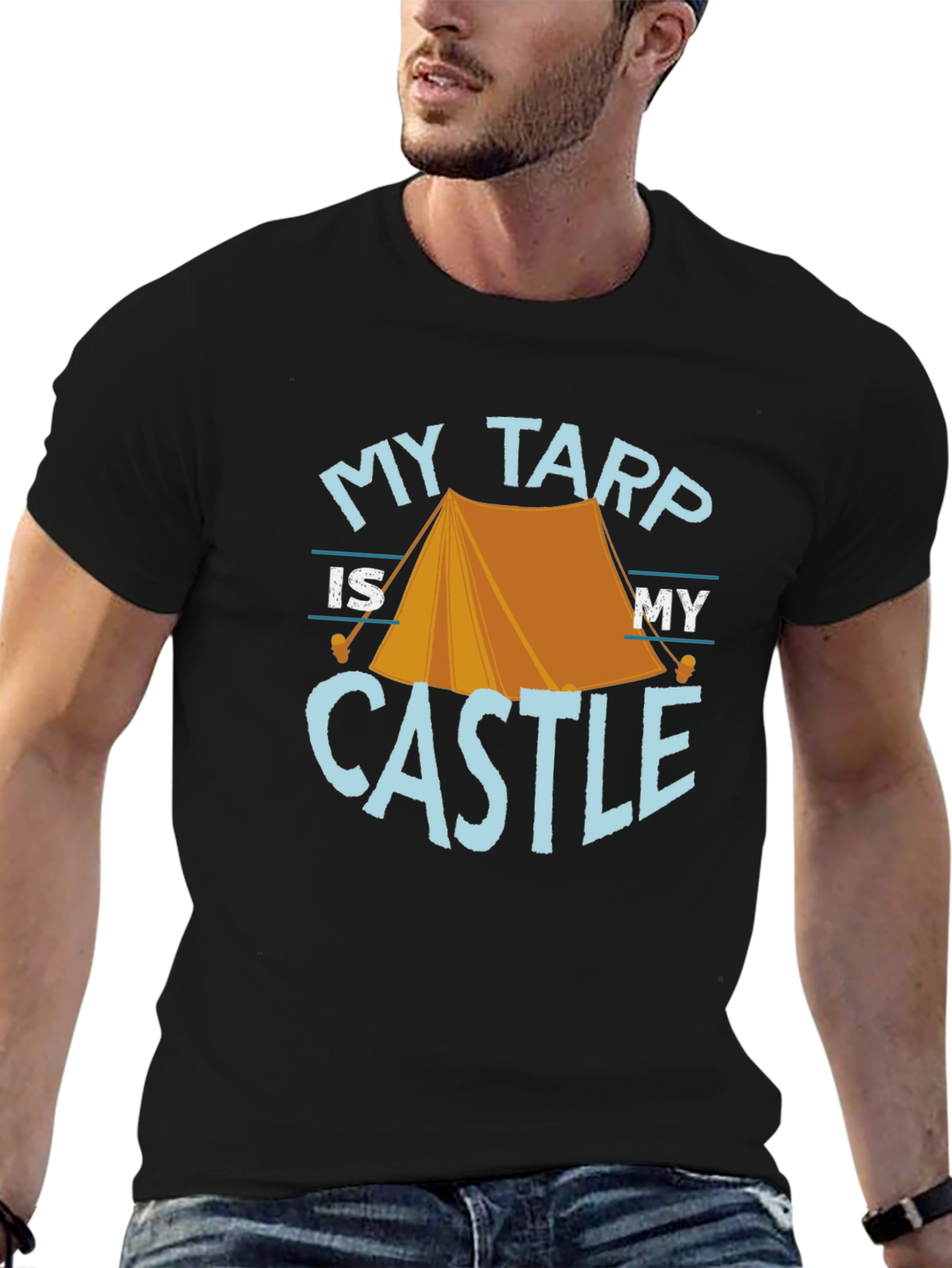My Tarp Is My Castle Camping Graphic Tee