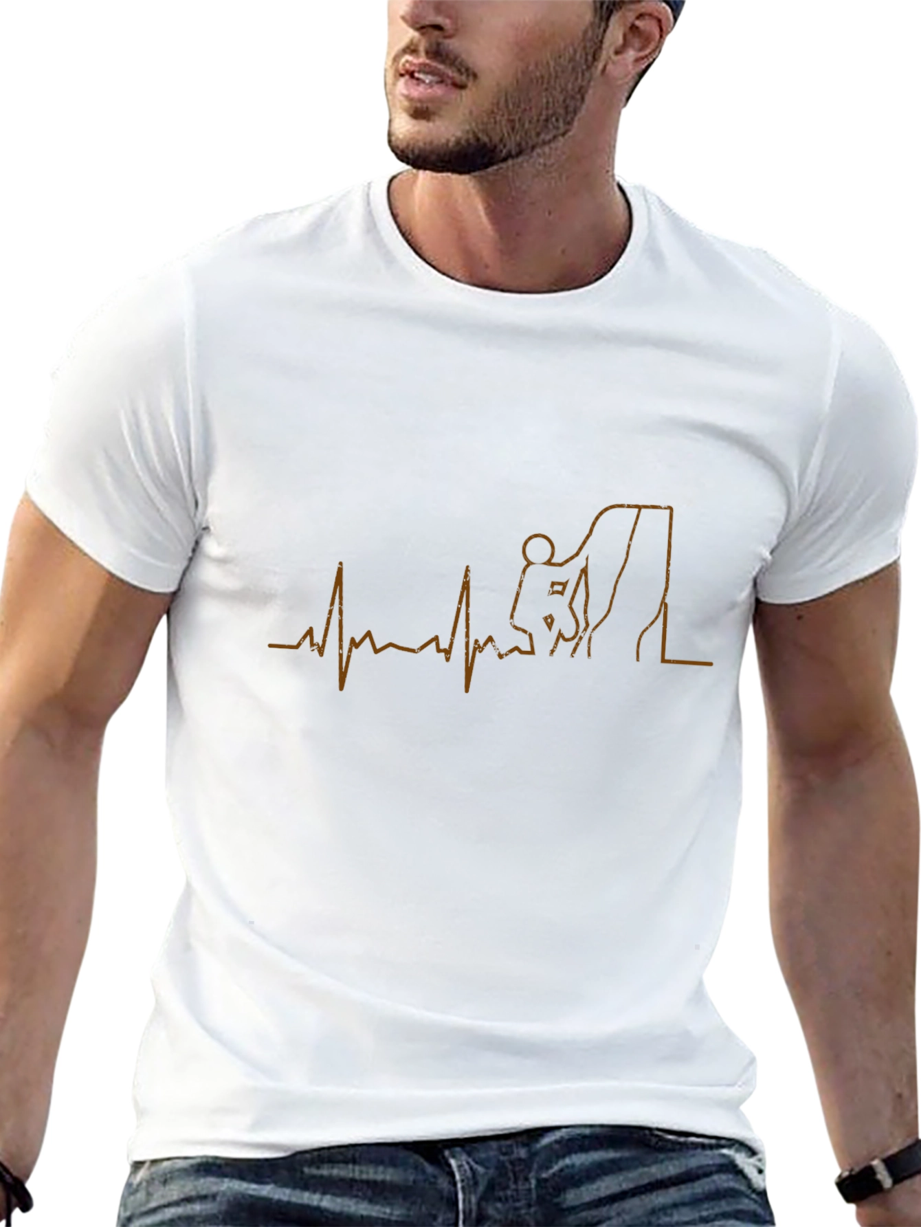 Climbing Heartbeat Graphic T-Shirt