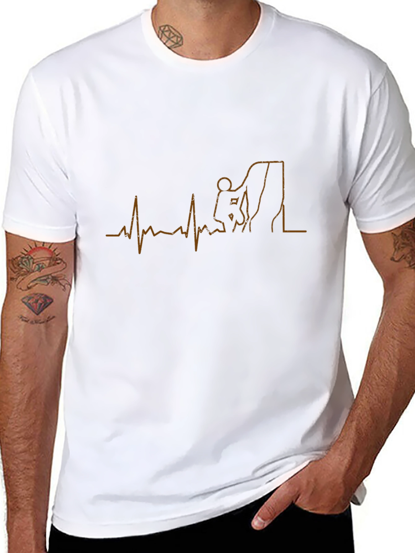 Climbing Heartbeat Graphic T-Shirt