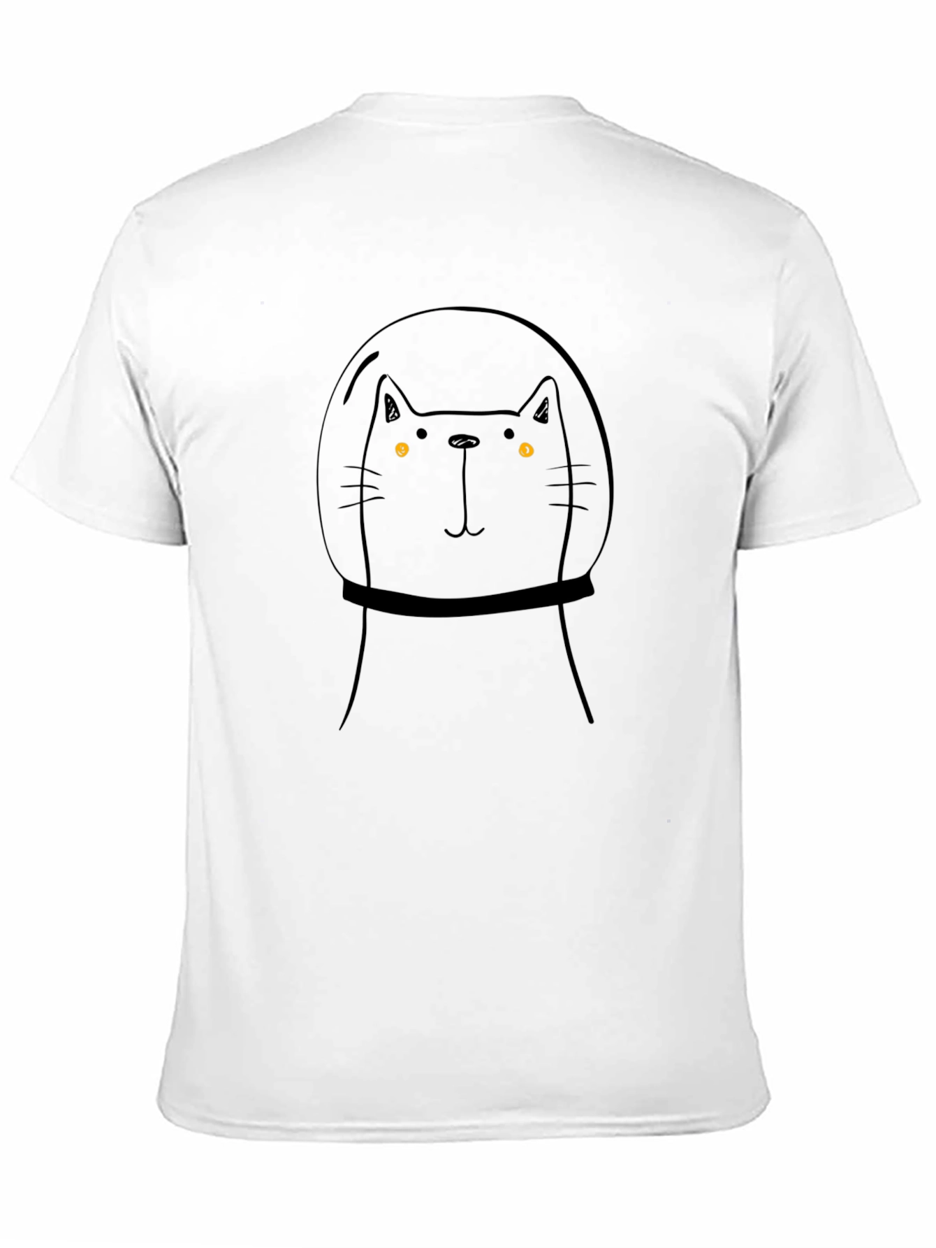 Cat Astronaut Black T-Shirt