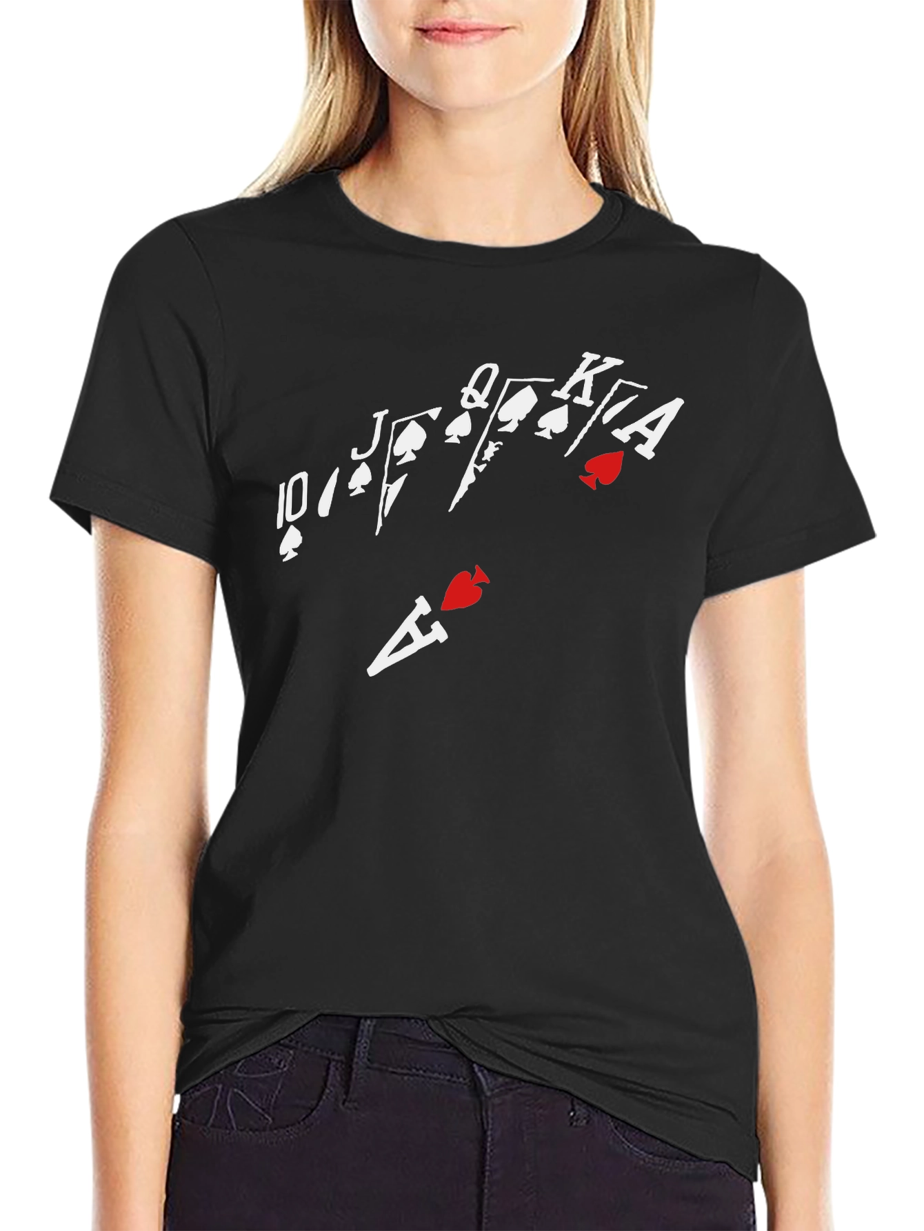 Royal Flush T-Shirt - Black Poker Tee