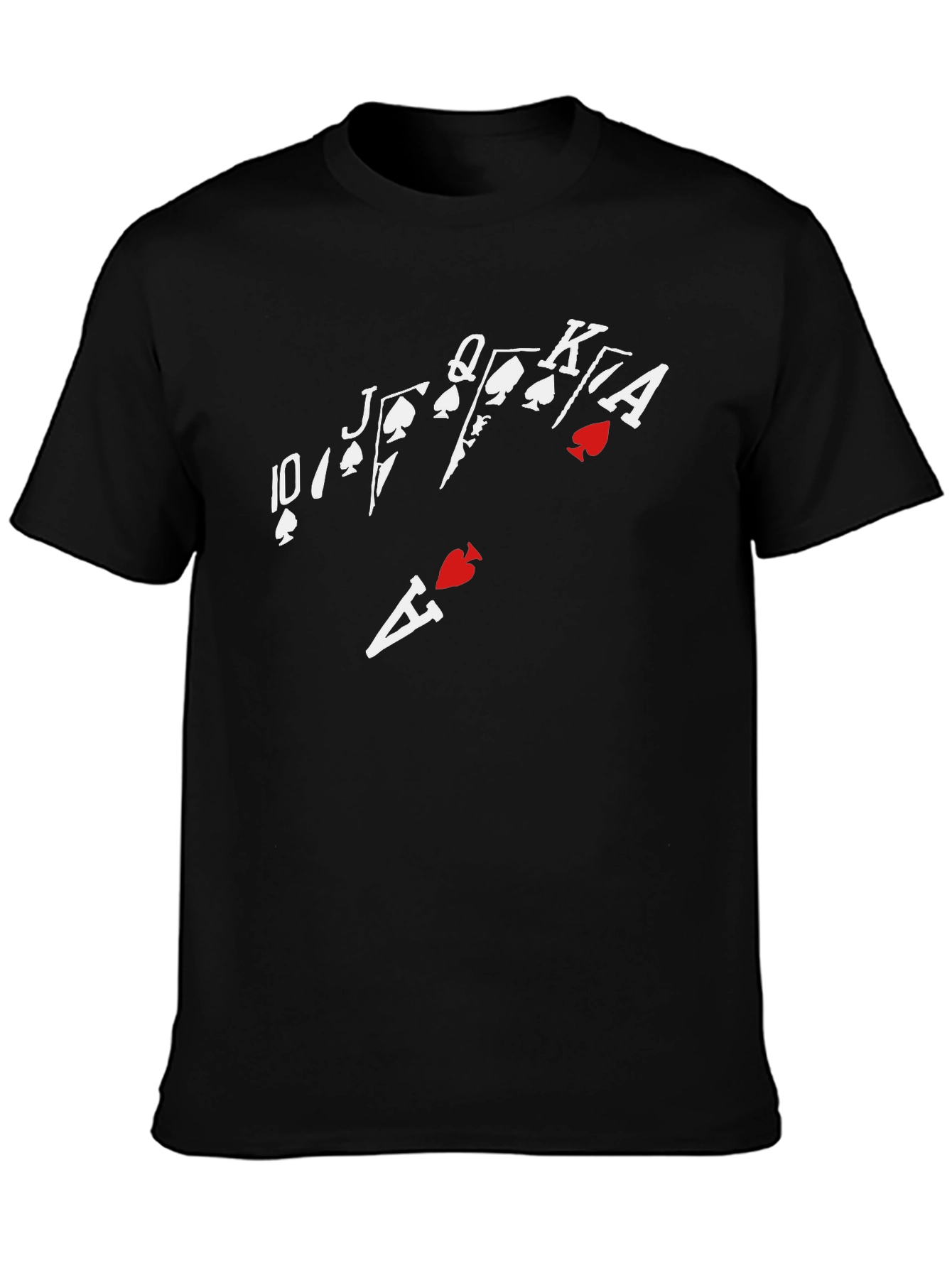 Royal Flush T-Shirt - Black Poker Tee