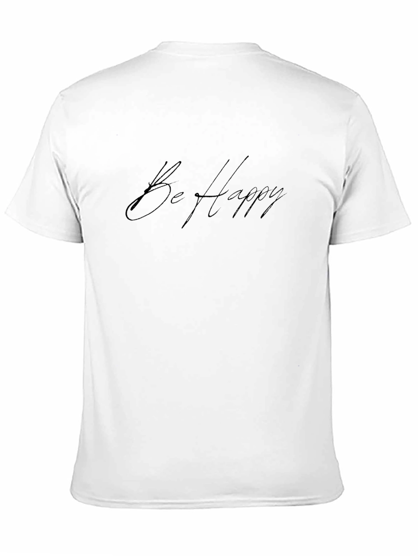 Be Happy Black T-Shirt - Stylish & Comfortable