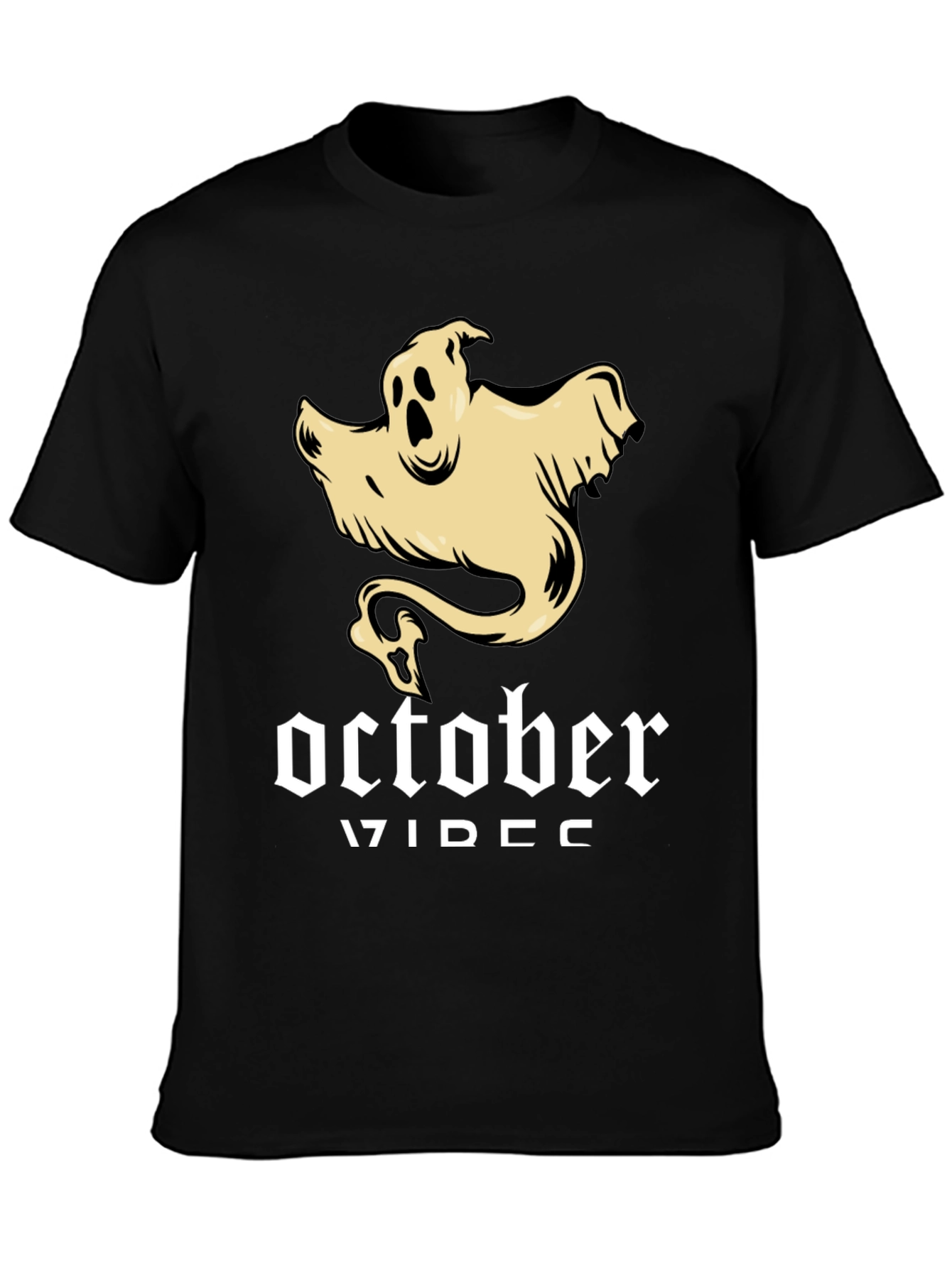 October Ghost T-Shirt - Spooky Season Apparel