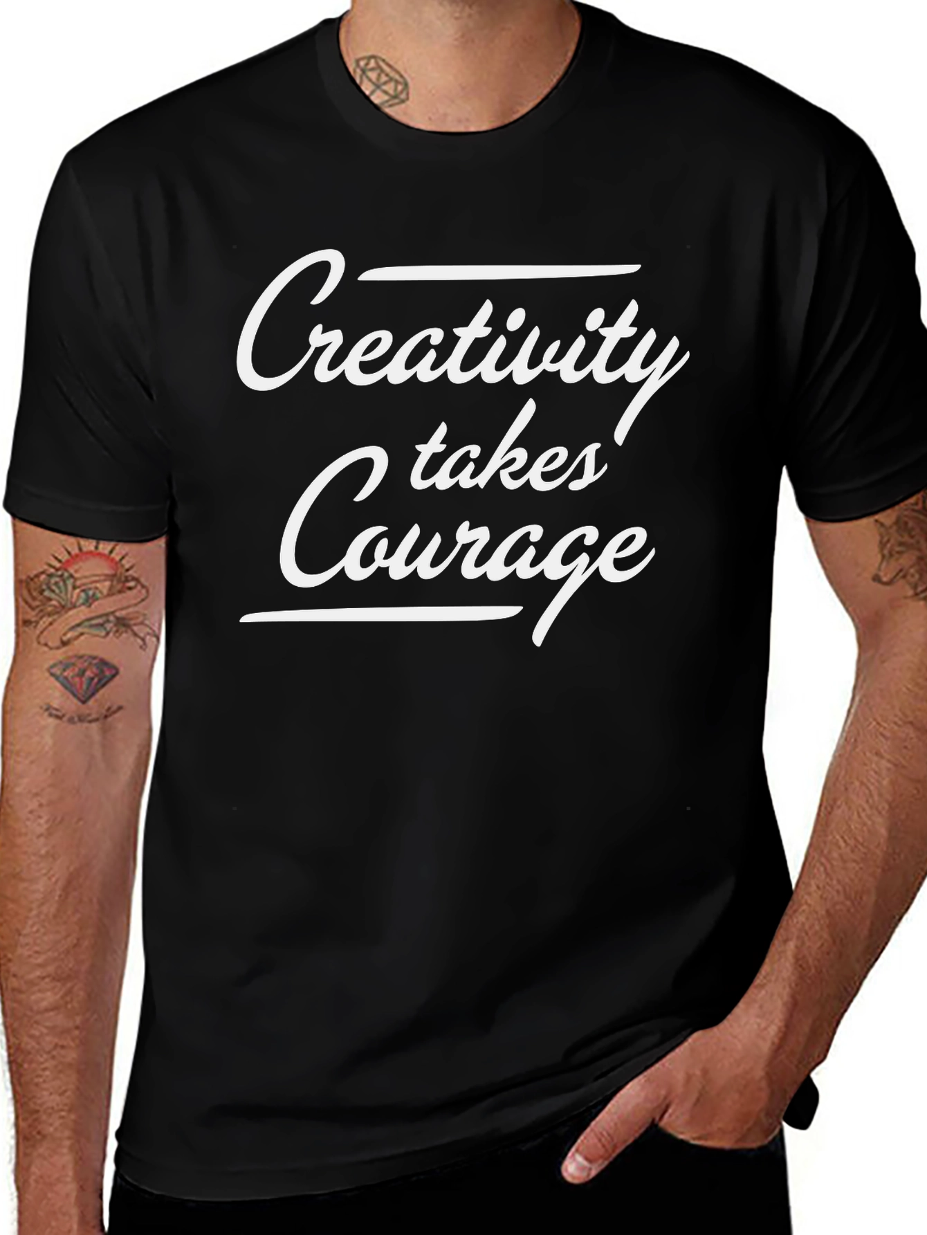 Creativity Takes Courage Black Graphic Tee