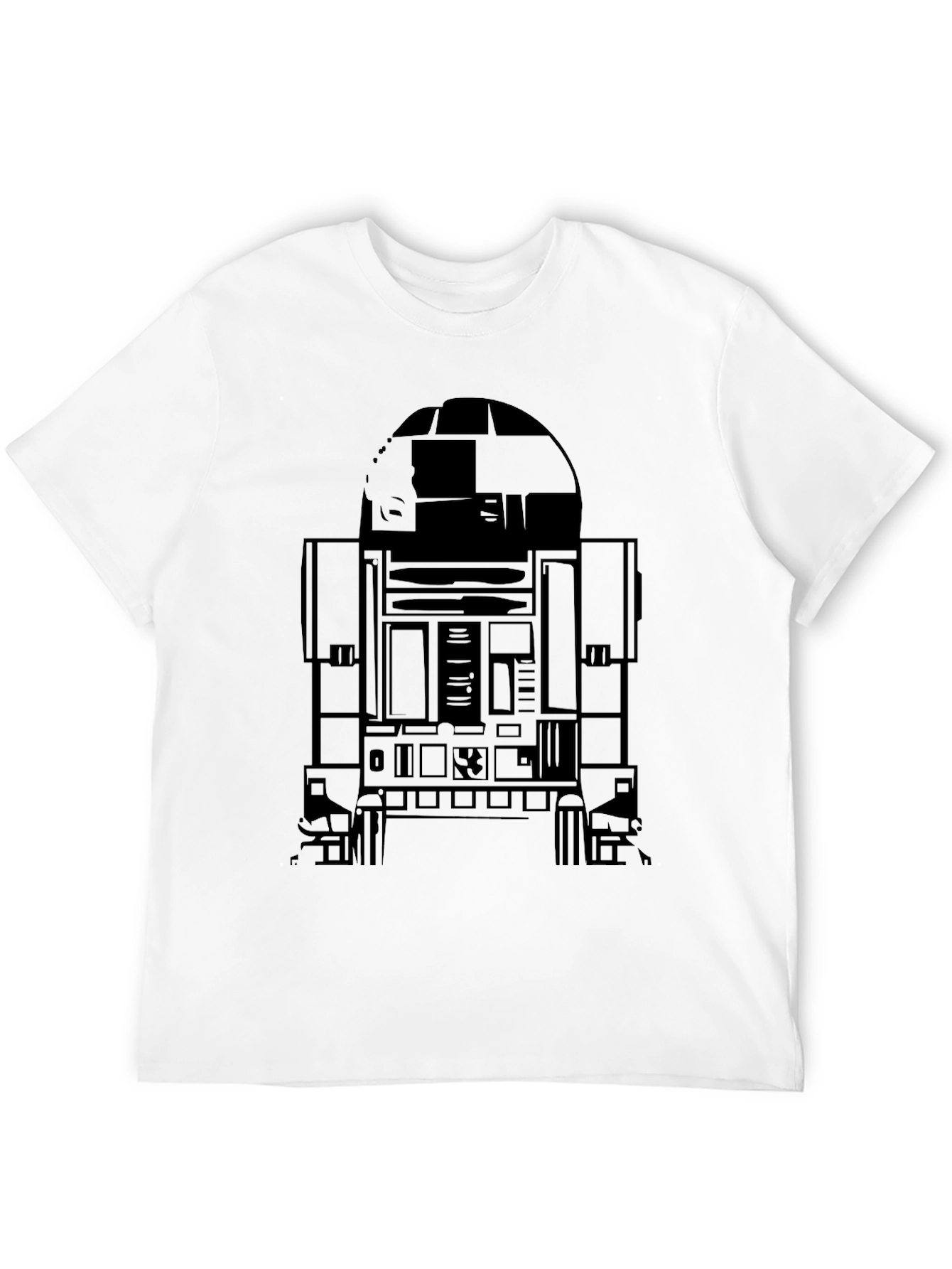 R2-D2 Graphic Print Black T-Shirt