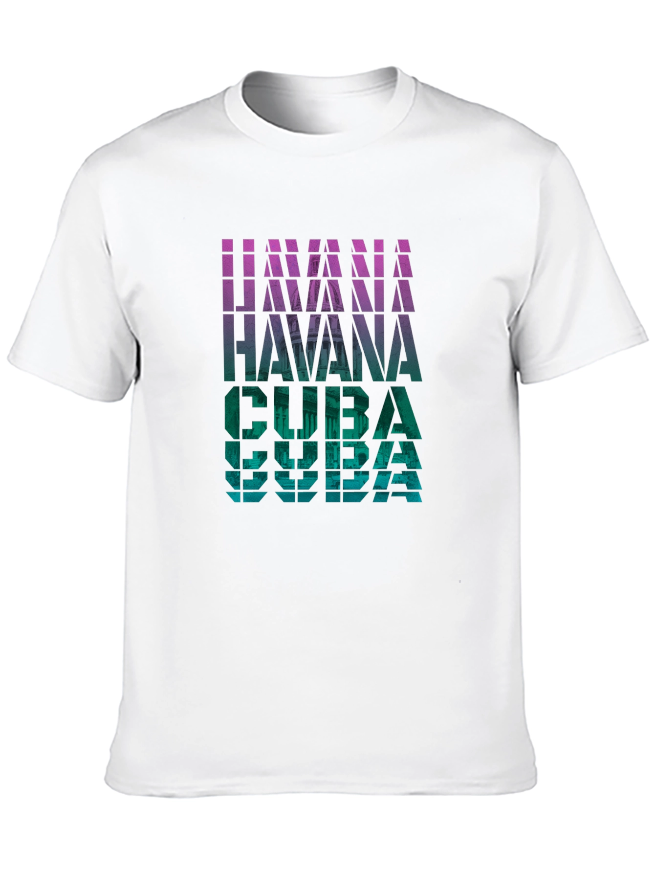 Havana Cuba Graphic Print Black T-Shirt