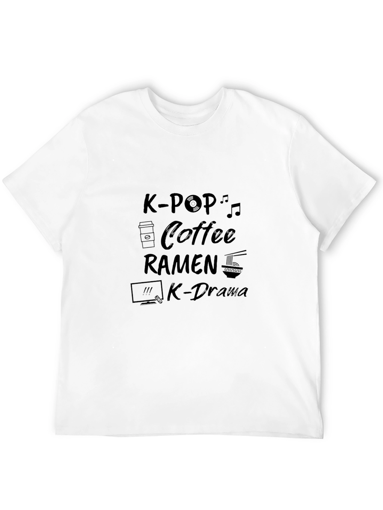 K-Pop Coffee Ramen K-Drama T-Shirt