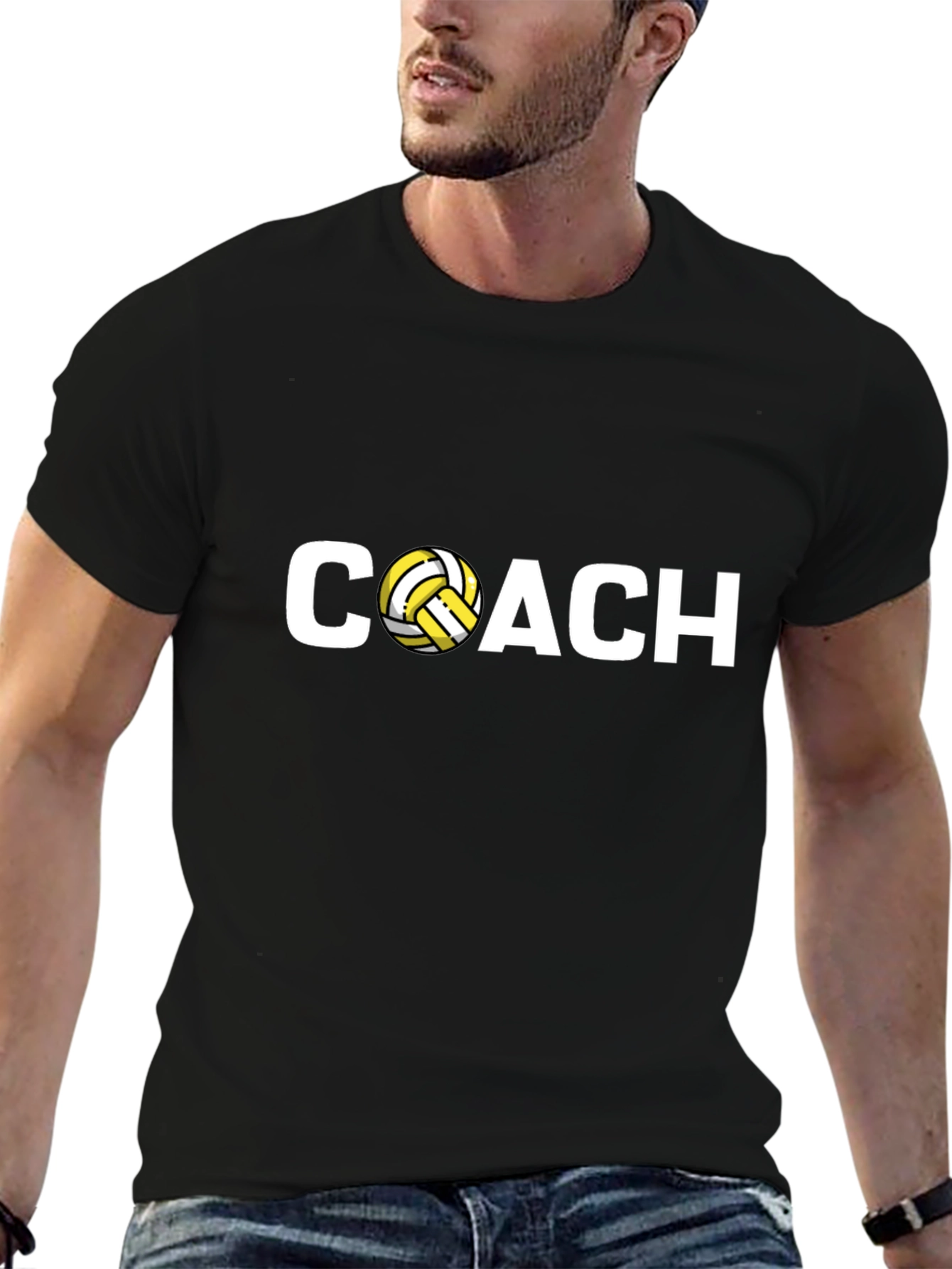 Volleyball Coach Black T-Shirt
