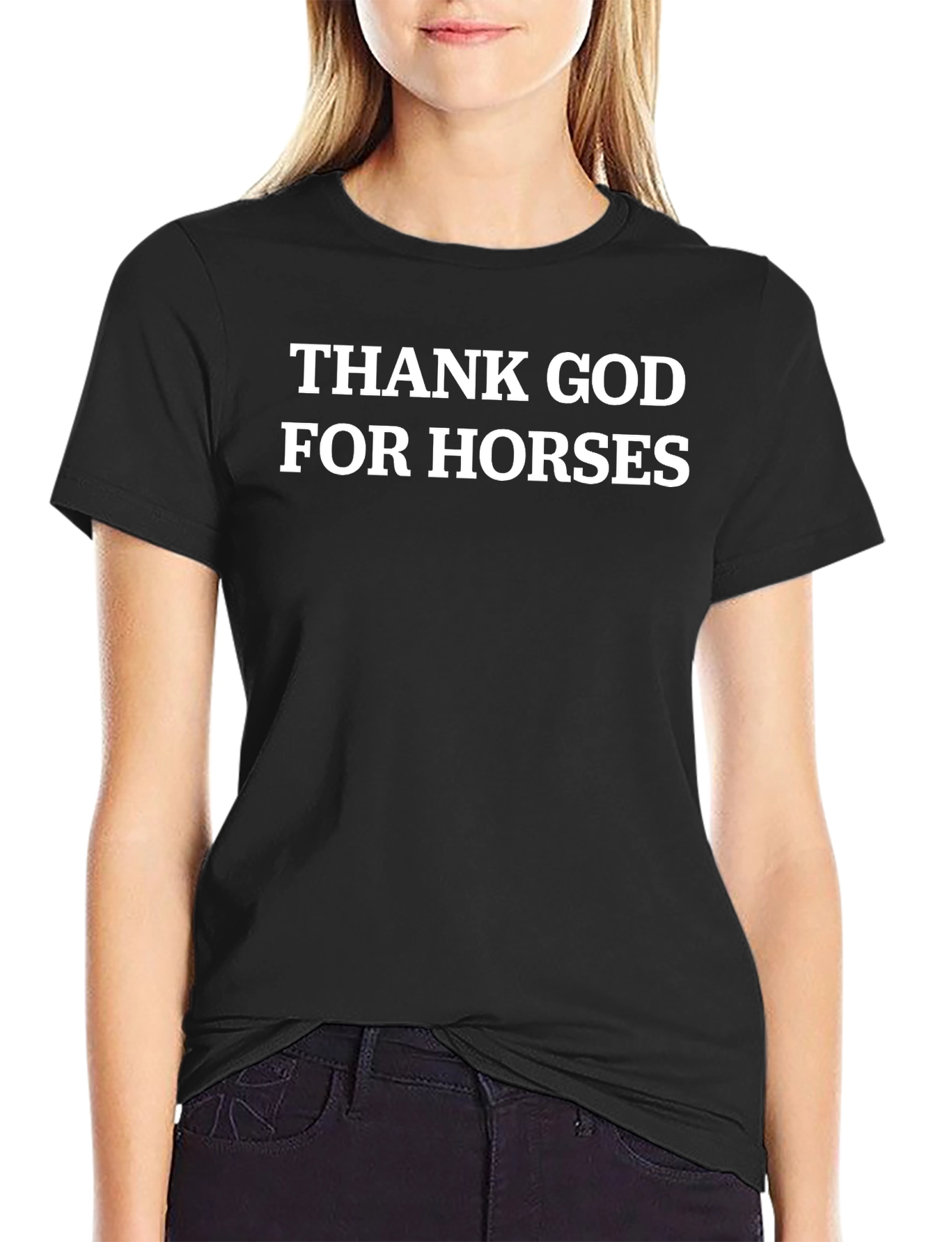 Thank God For Horses Graphic T-Shirt