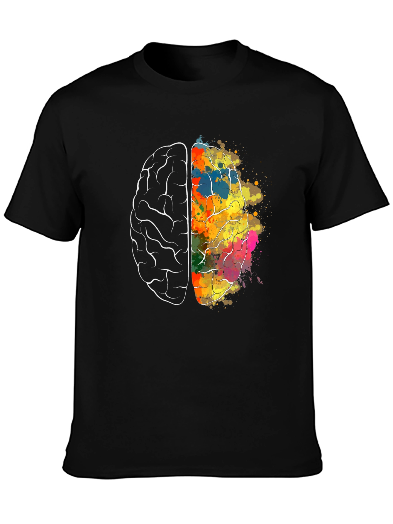 Brain Art Graphic T-Shirt - Creative Mind Tee