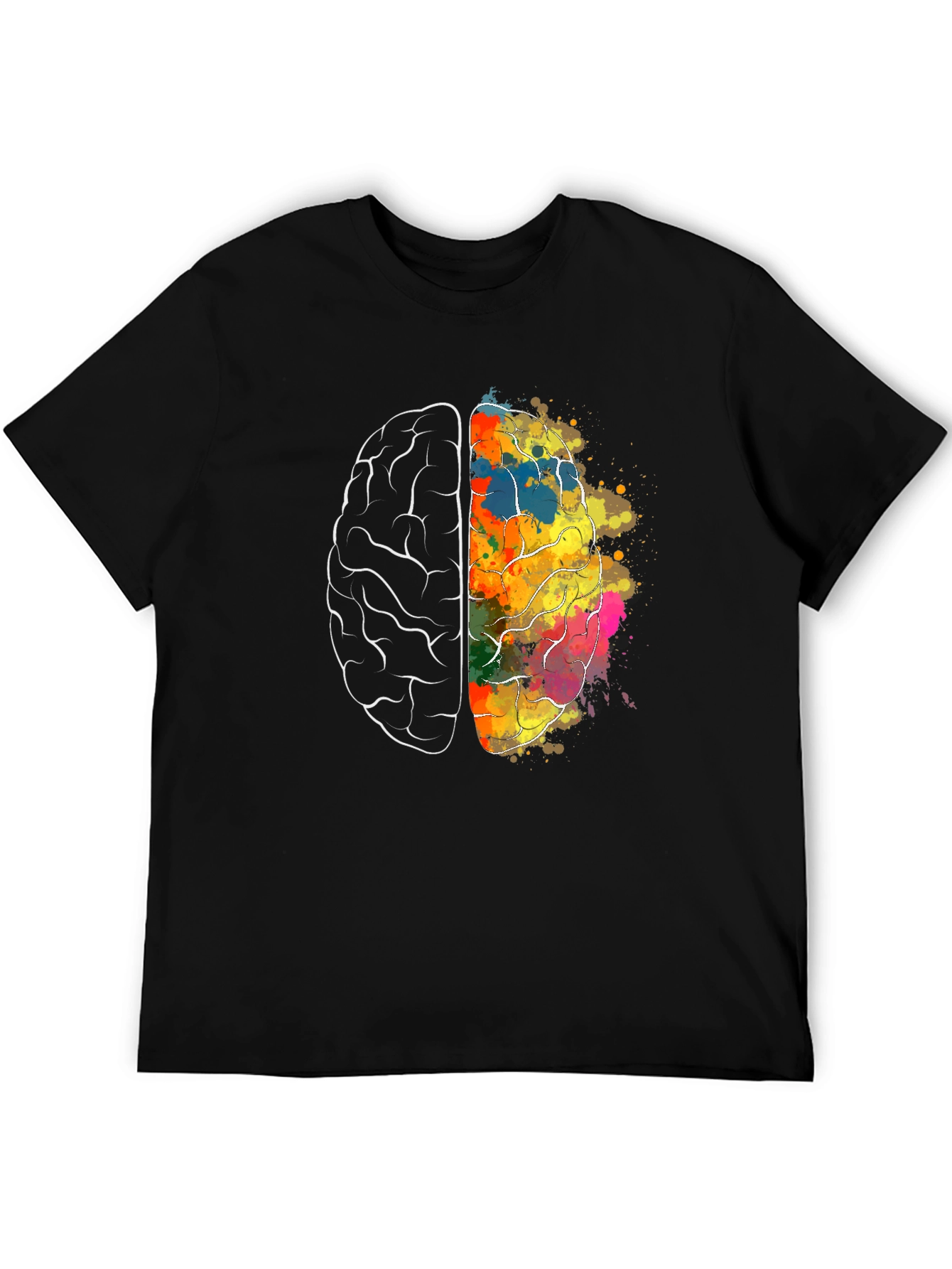 Brain Art Graphic T-Shirt - Creative Mind Tee