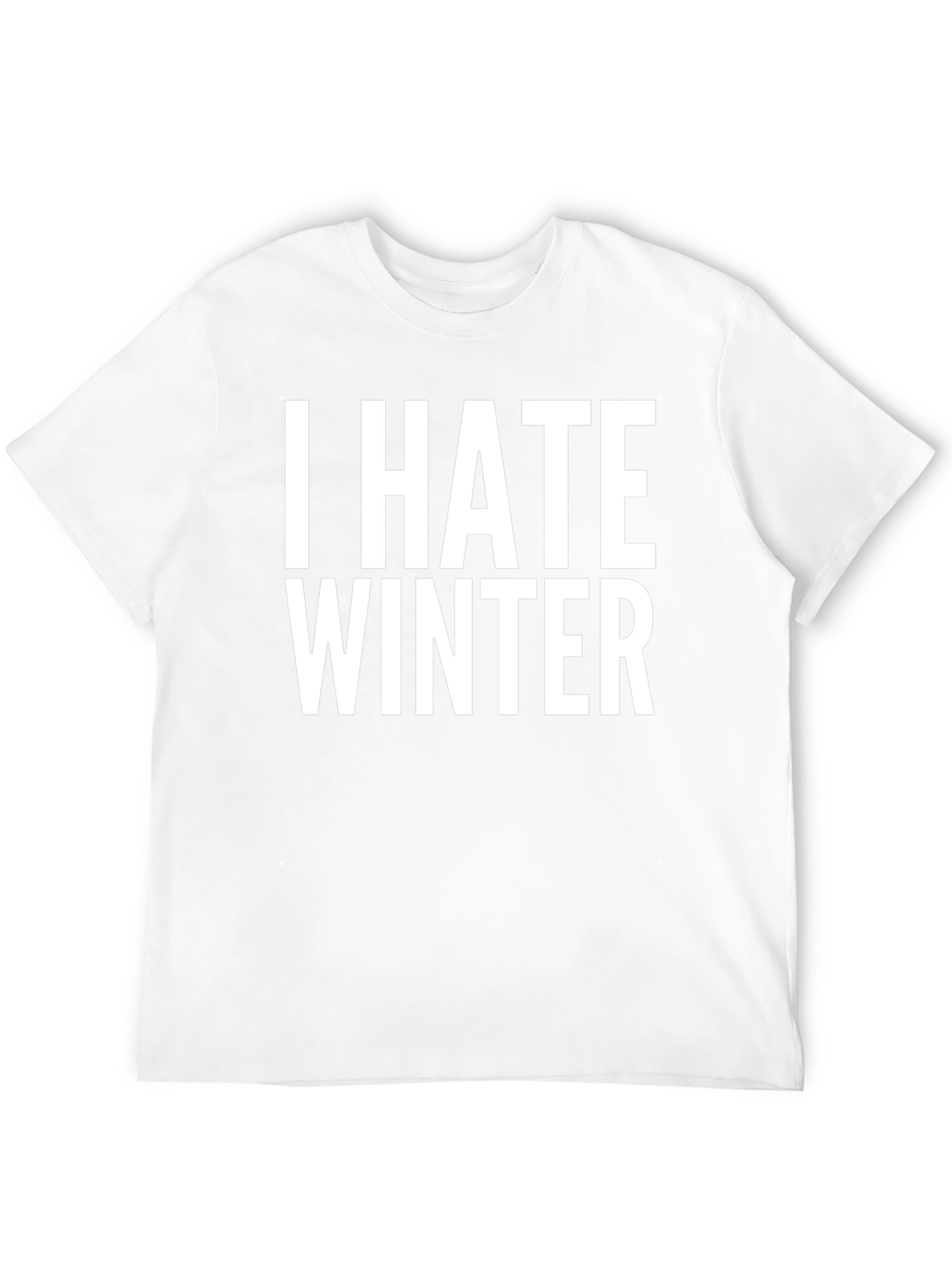 I Hate Winter Black T-Shirt Novelty Tee