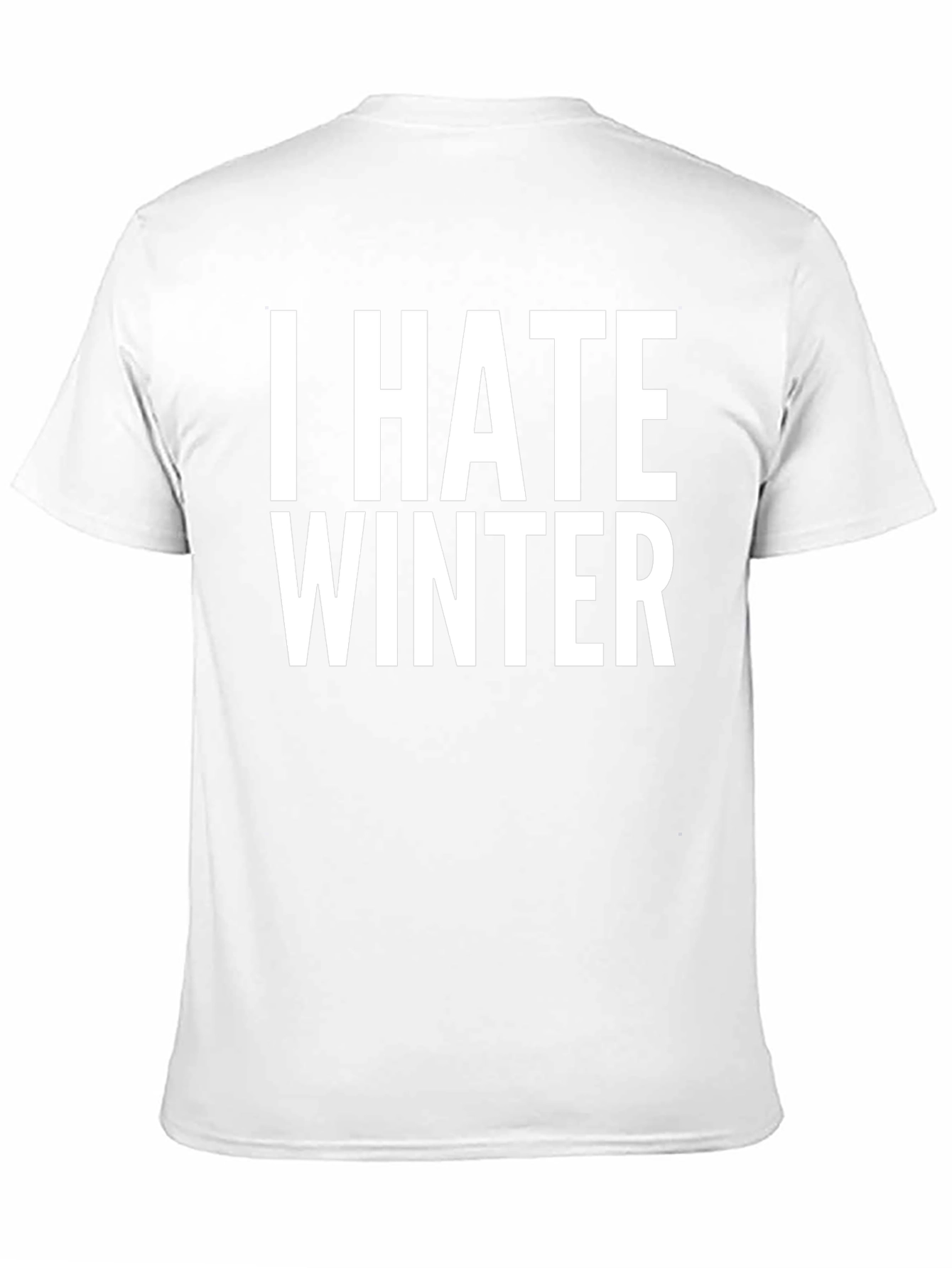 I Hate Winter Black T-Shirt Novelty Tee