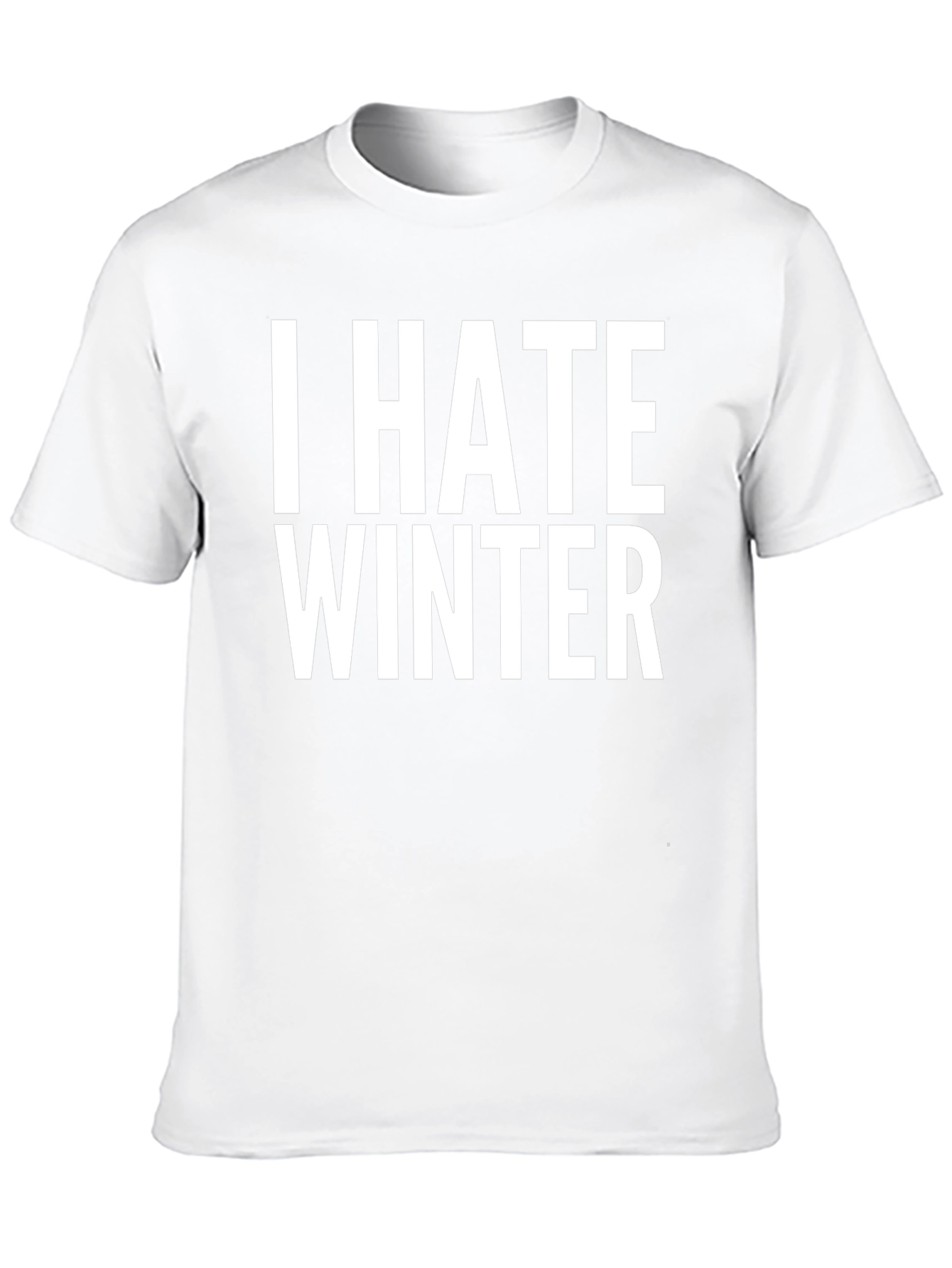 I Hate Winter Black T-Shirt Novelty Tee