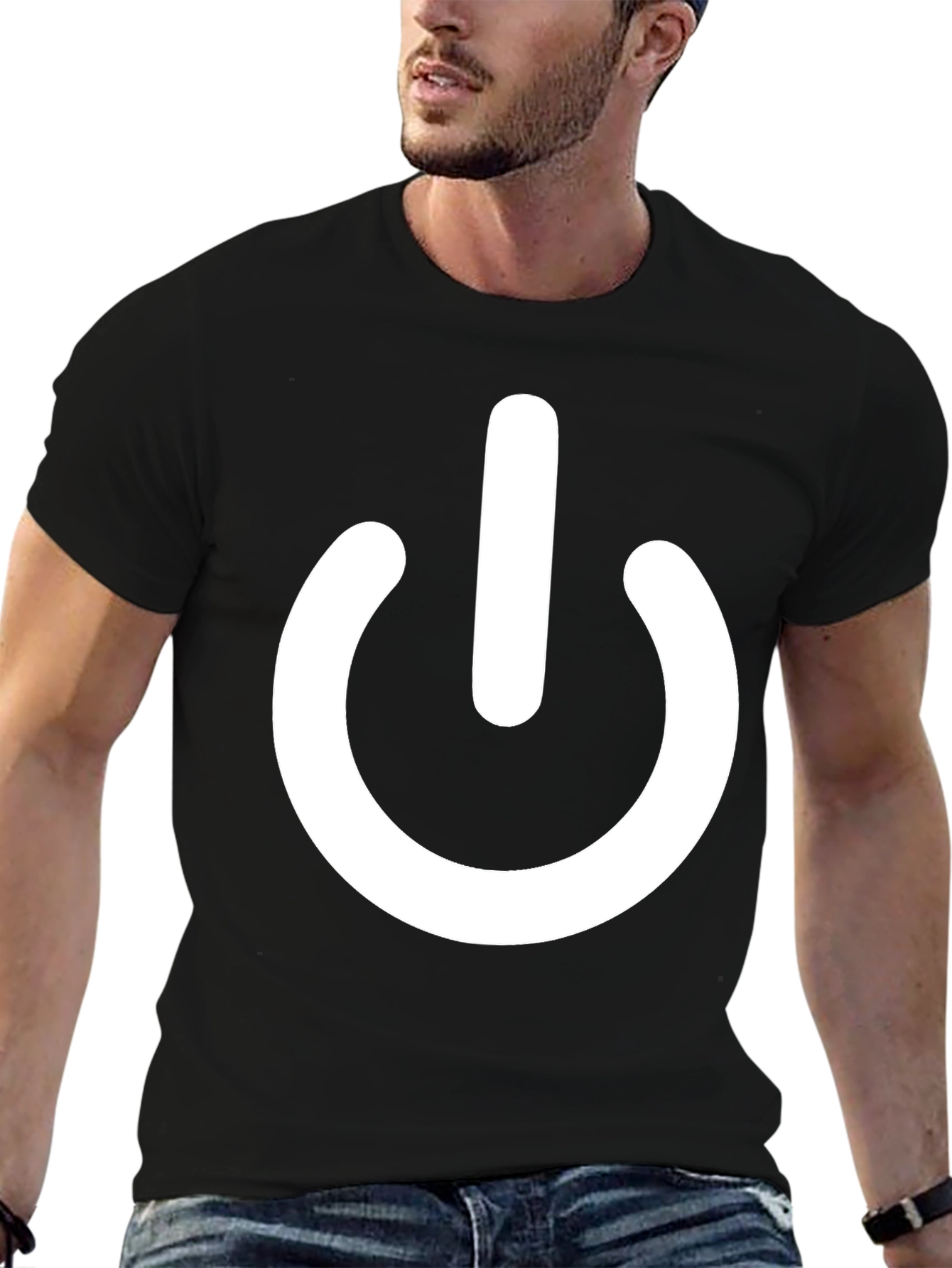 Power Symbol T-Shirt - Black Graphic Tee